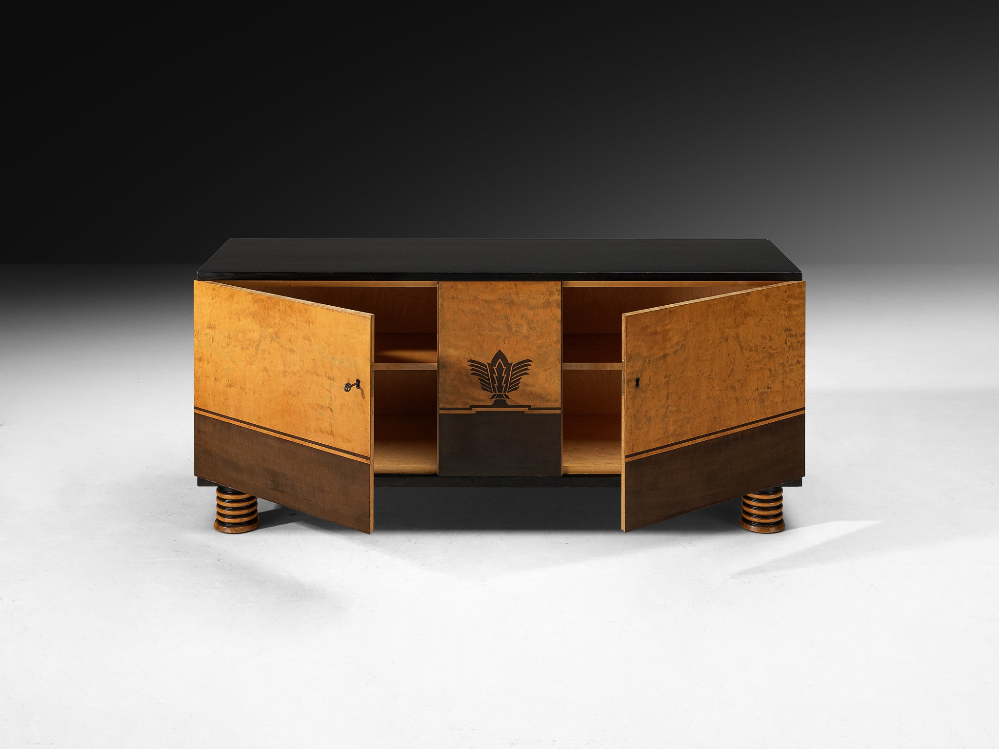Rare Otto Schulz for Boet Sideboard in Birch Case pieces and storage cabinets Morentz