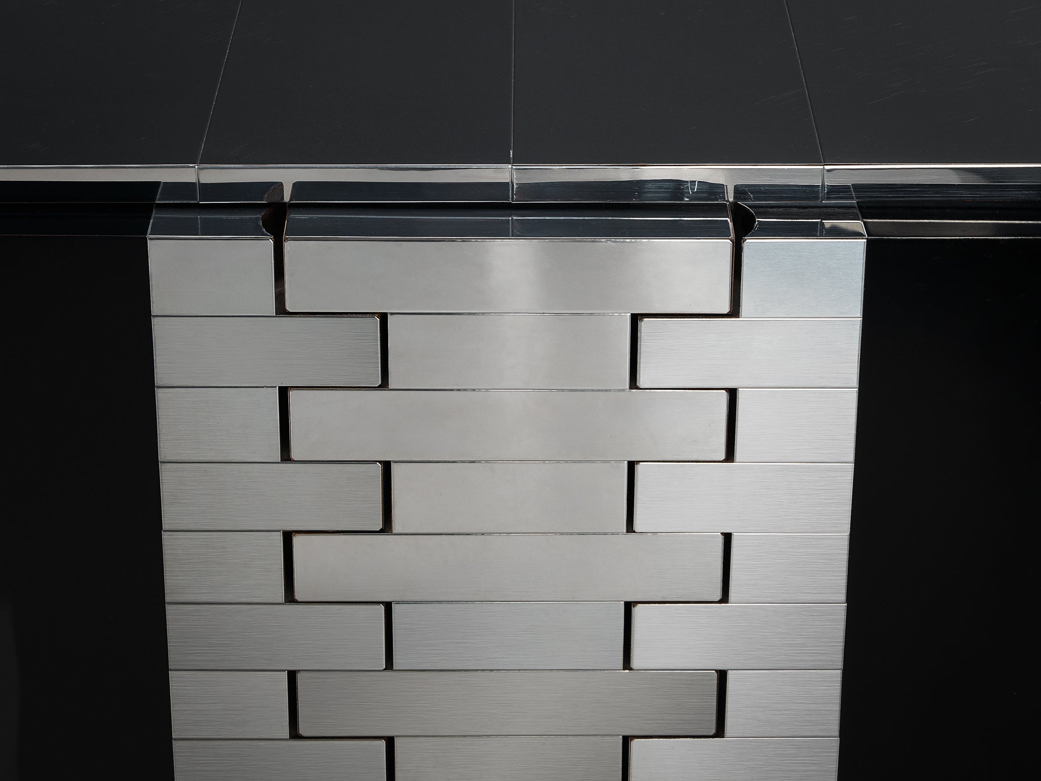 Paul Evans for Directional Rare 'Cityscape' or 'Steel Hinged' Sideboard in Chrome Case pieces and storage cabinets Morentz