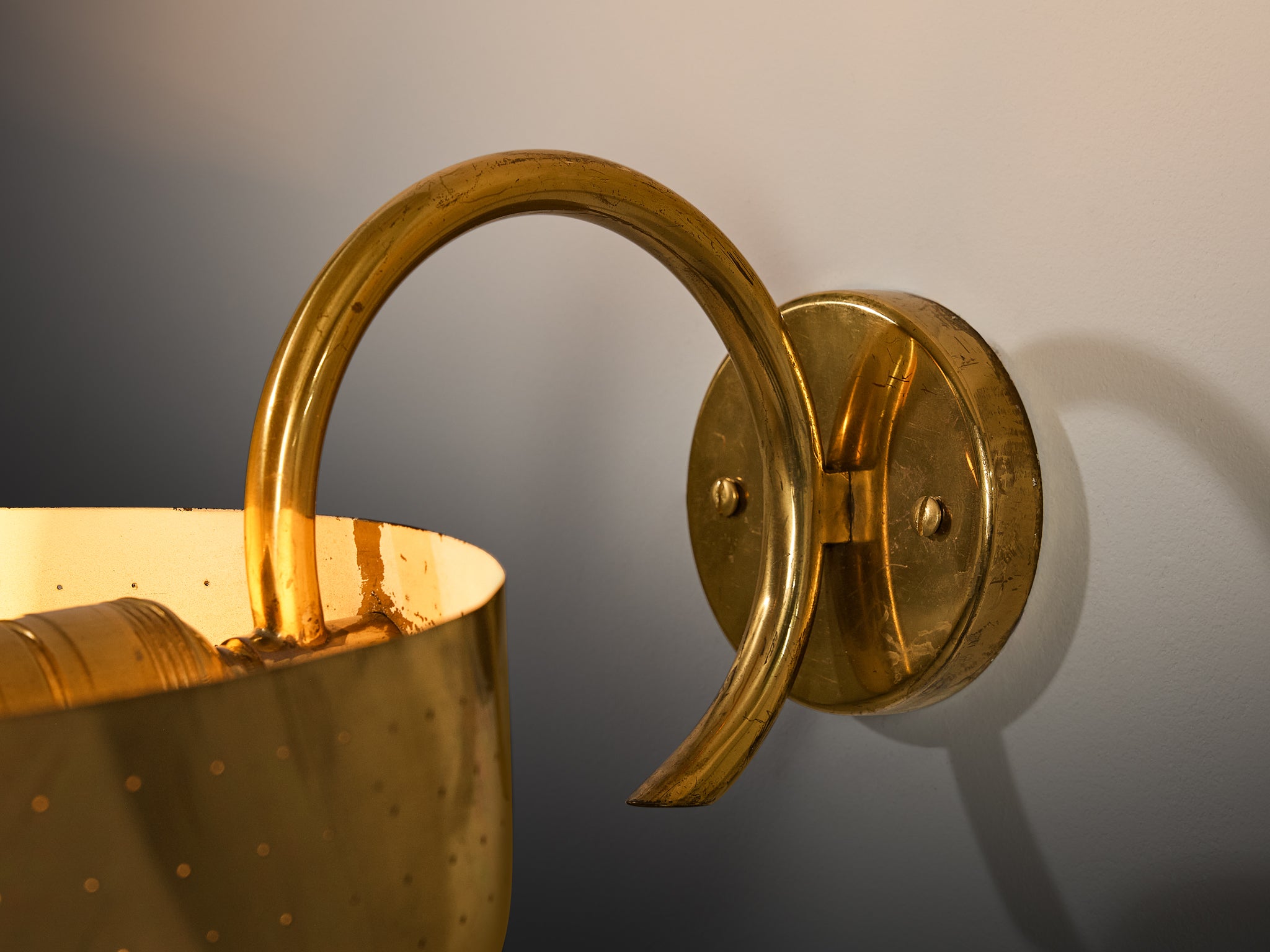 Carl-Axel Acking Wall Light in Perforated Brass Lighting Morentz