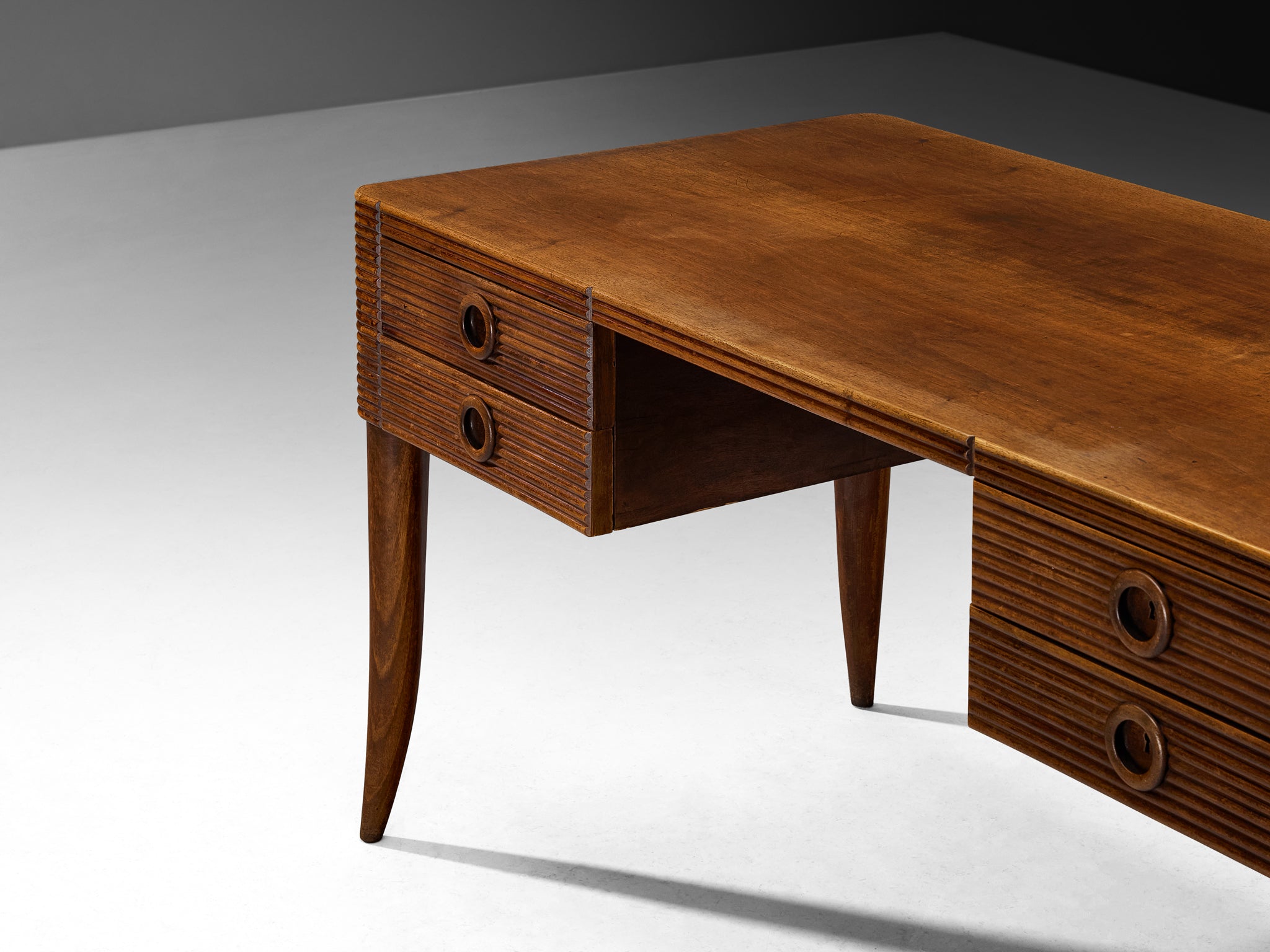 Paolo Buffa for Galdino Maspero Writing Desk in Walnut Tables Morentz