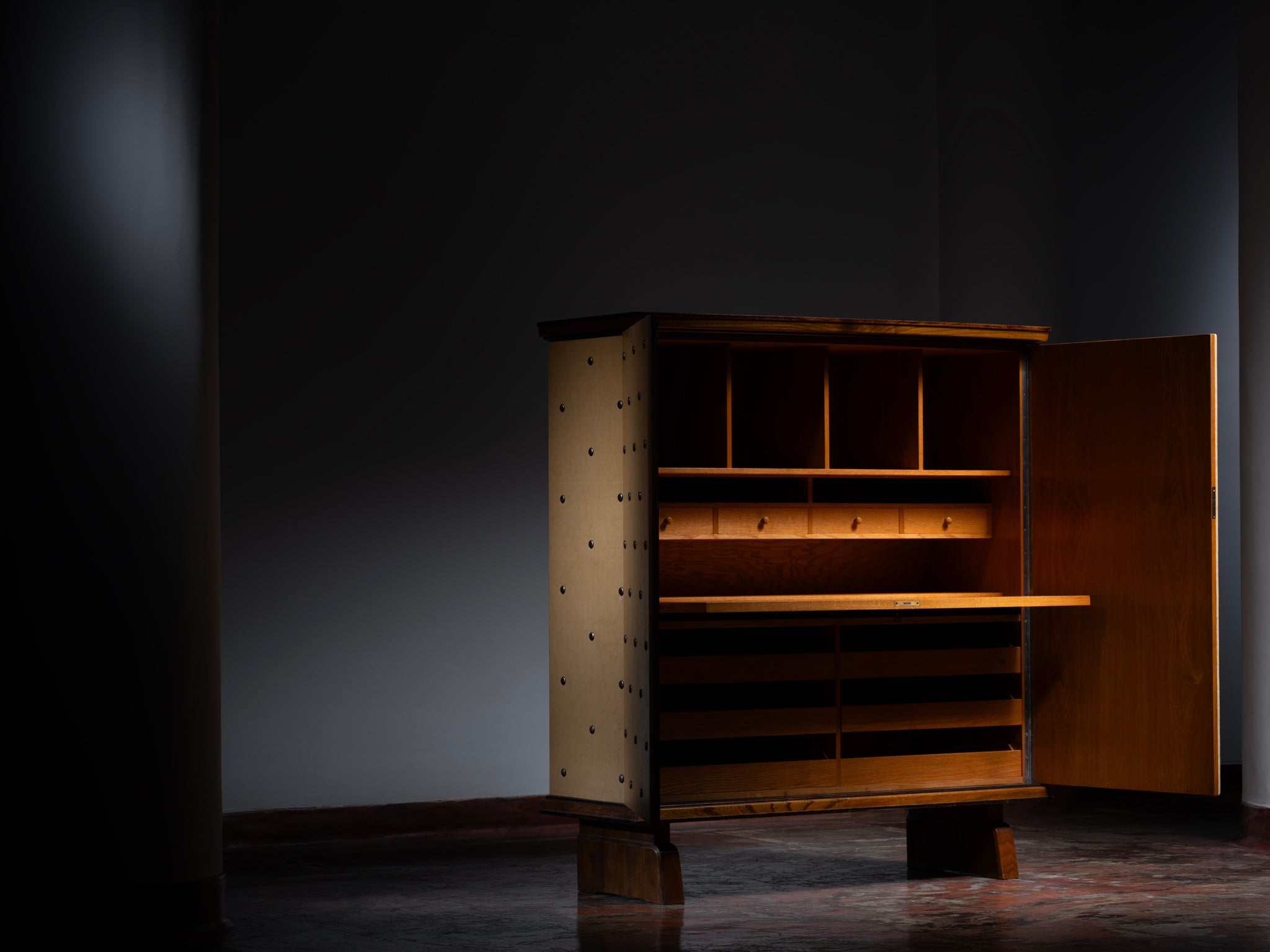 Otto Schulz for Boet Rare Cabinet with Brass Nails Case pieces and storage cabinets Morentz
