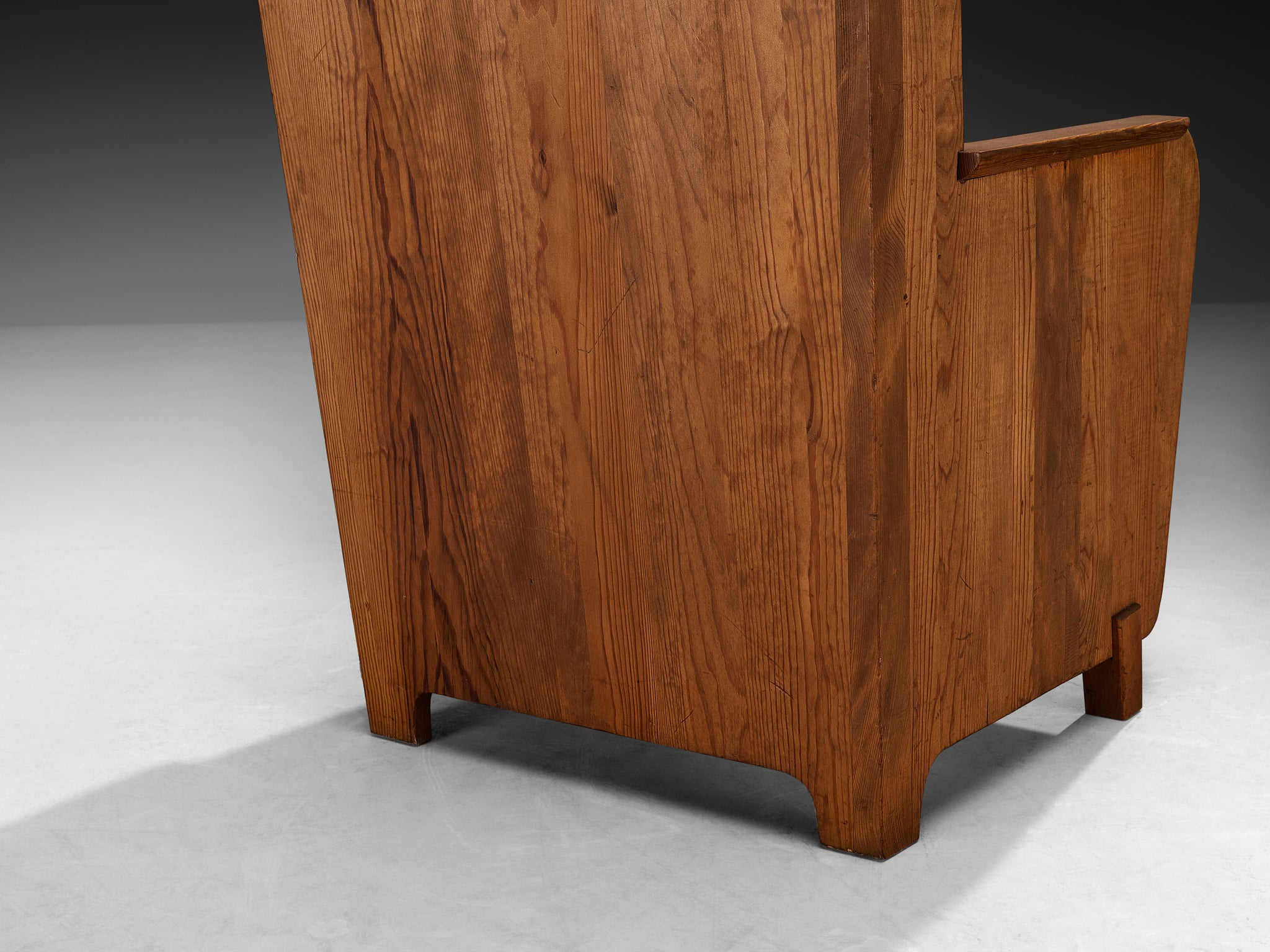 Axel Einar Hjorth 'Lovö' Lounge Chair in Solid Pine Seating Morentz