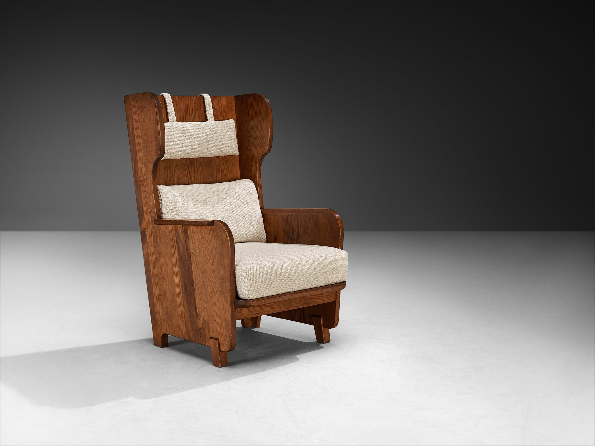 Axel Einar Hjorth 'Lovö' Lounge Chair in Solid Pine Seating Morentz