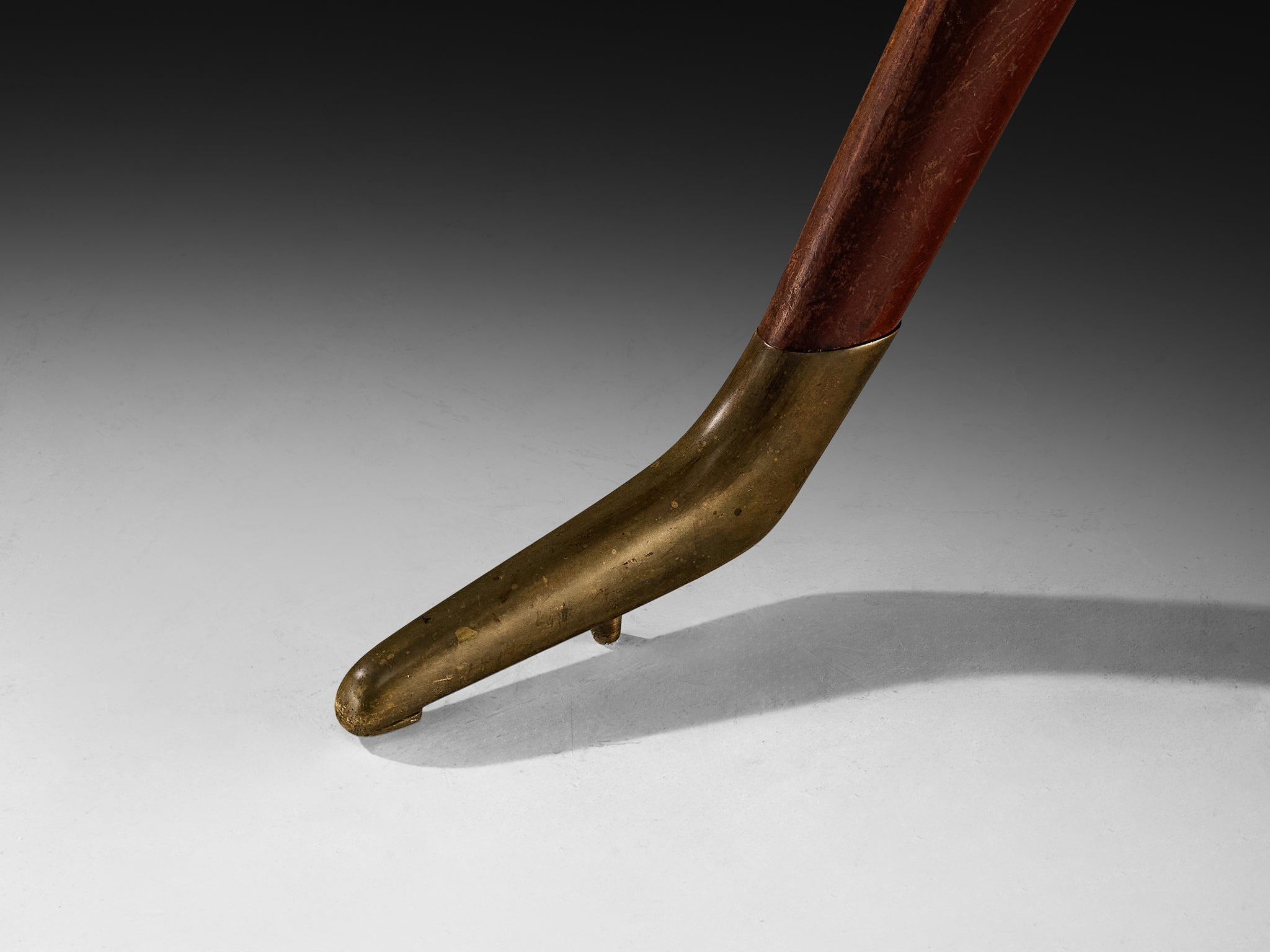 1940s Mid-Century Elegant Italian Dining or Center Table in Rosso Francia Marble Tables Morentz