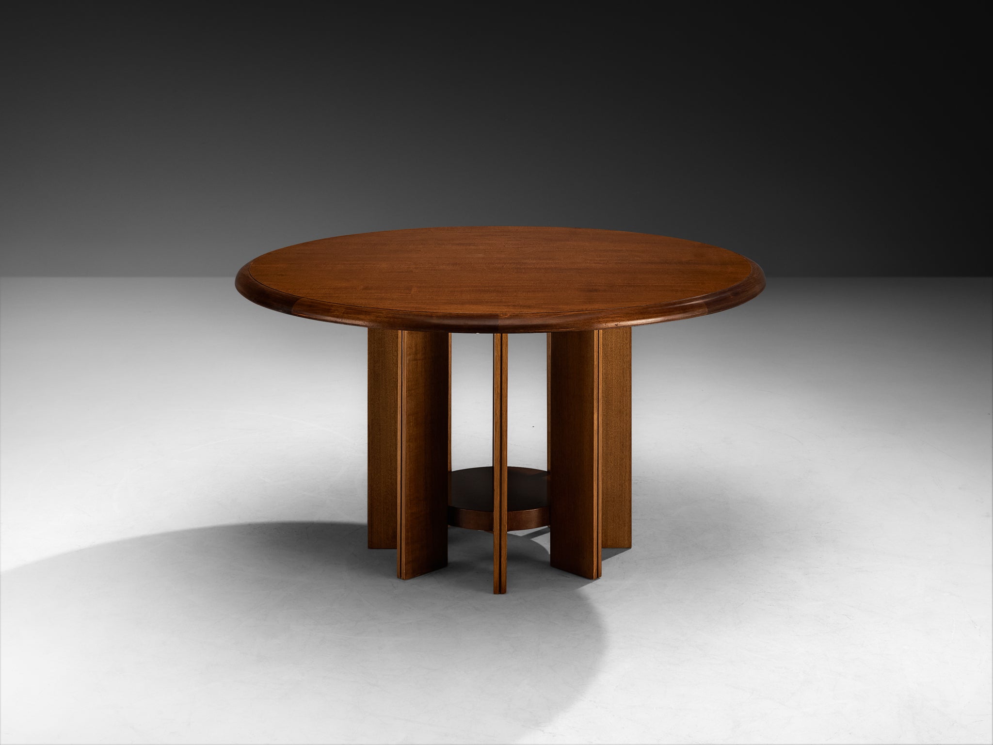 Italian Round Dining Table in Walnut Tables Morentz