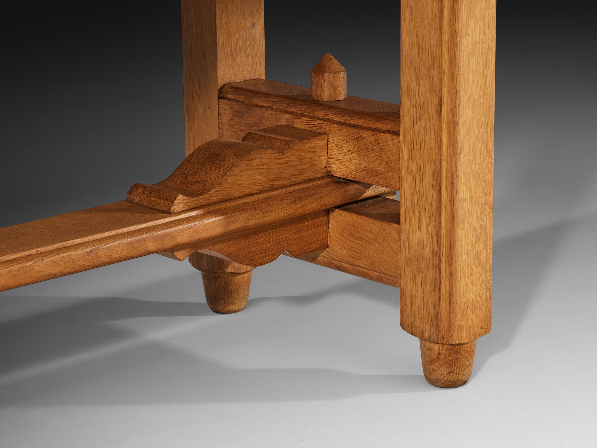 Guillerme & Chambron for Votre Maison Dining Table in Oak and Ceramic Tiles