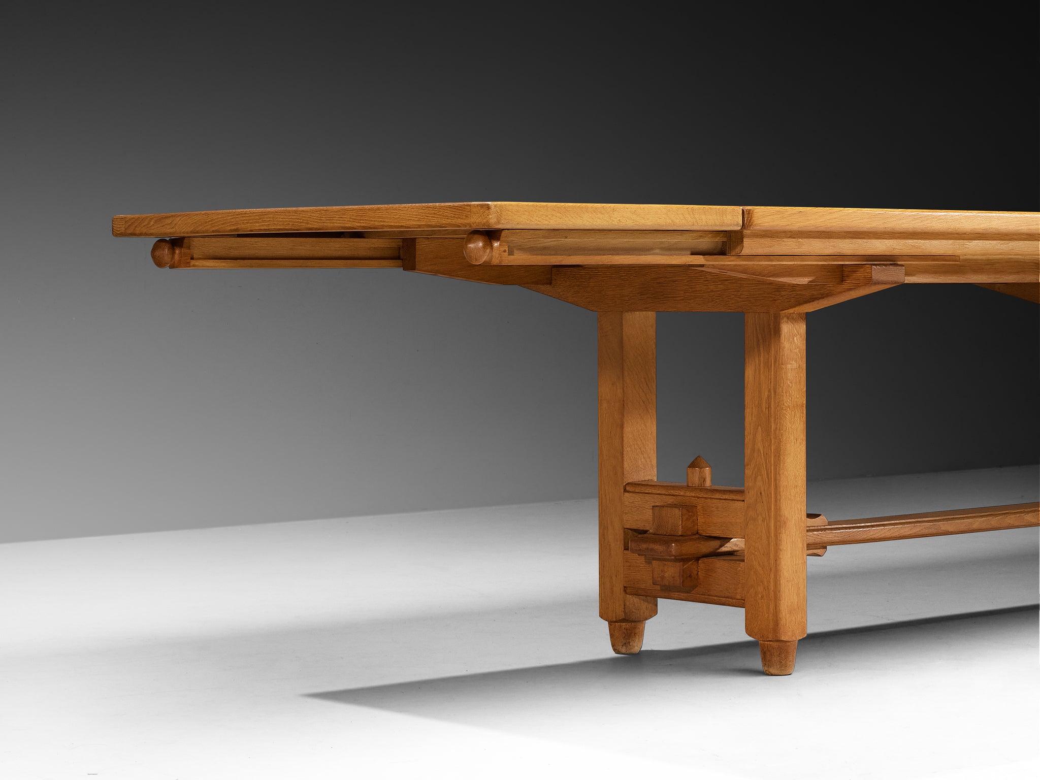 Guillerme & Chambron for Votre Maison Dining Table in Oak and Ceramic Tiles