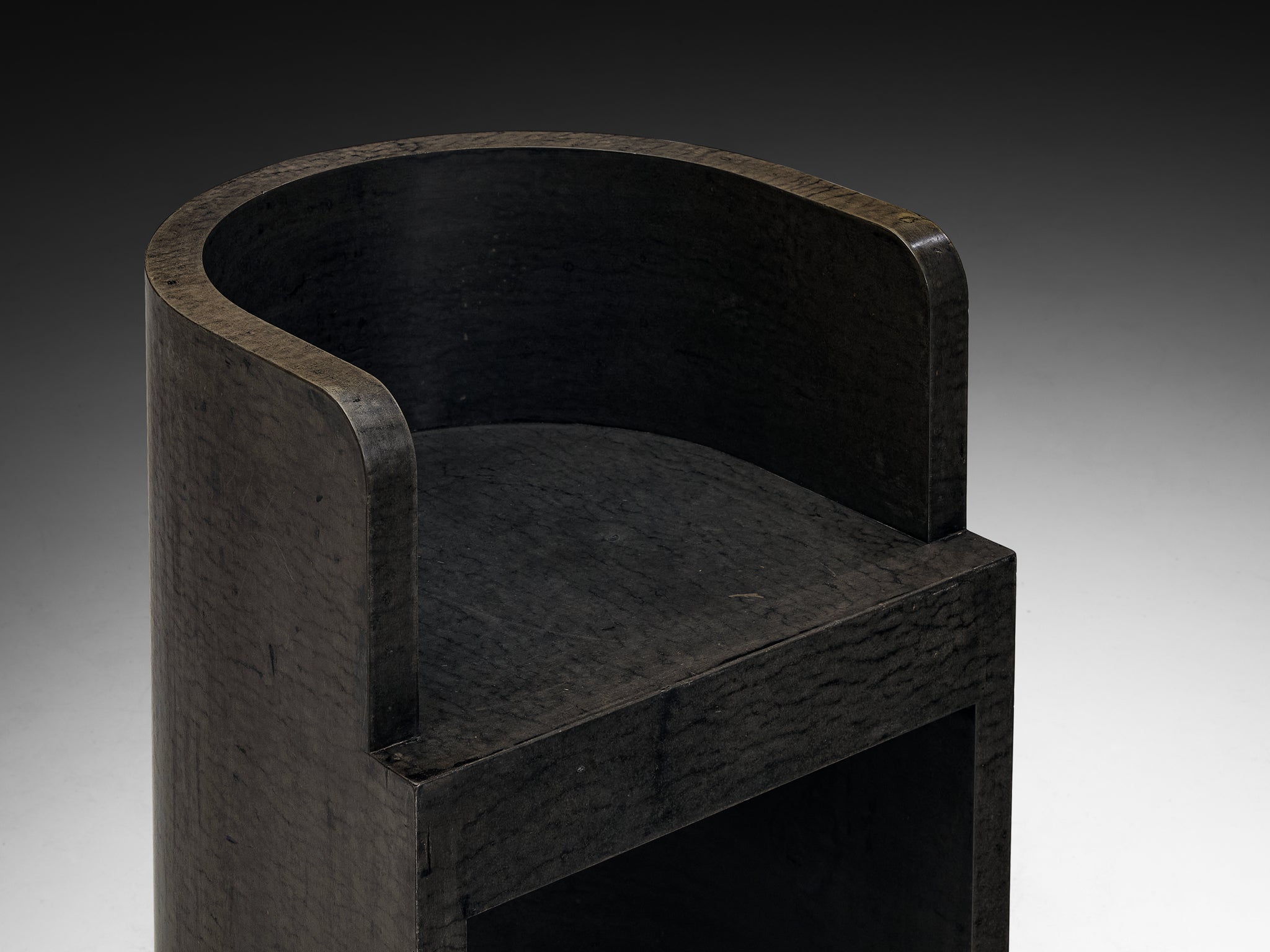 Giuseppe Pagano Pogatschnig & Gino Levi Montalcini for F.I.P. Curved Chairs in Black Buxus