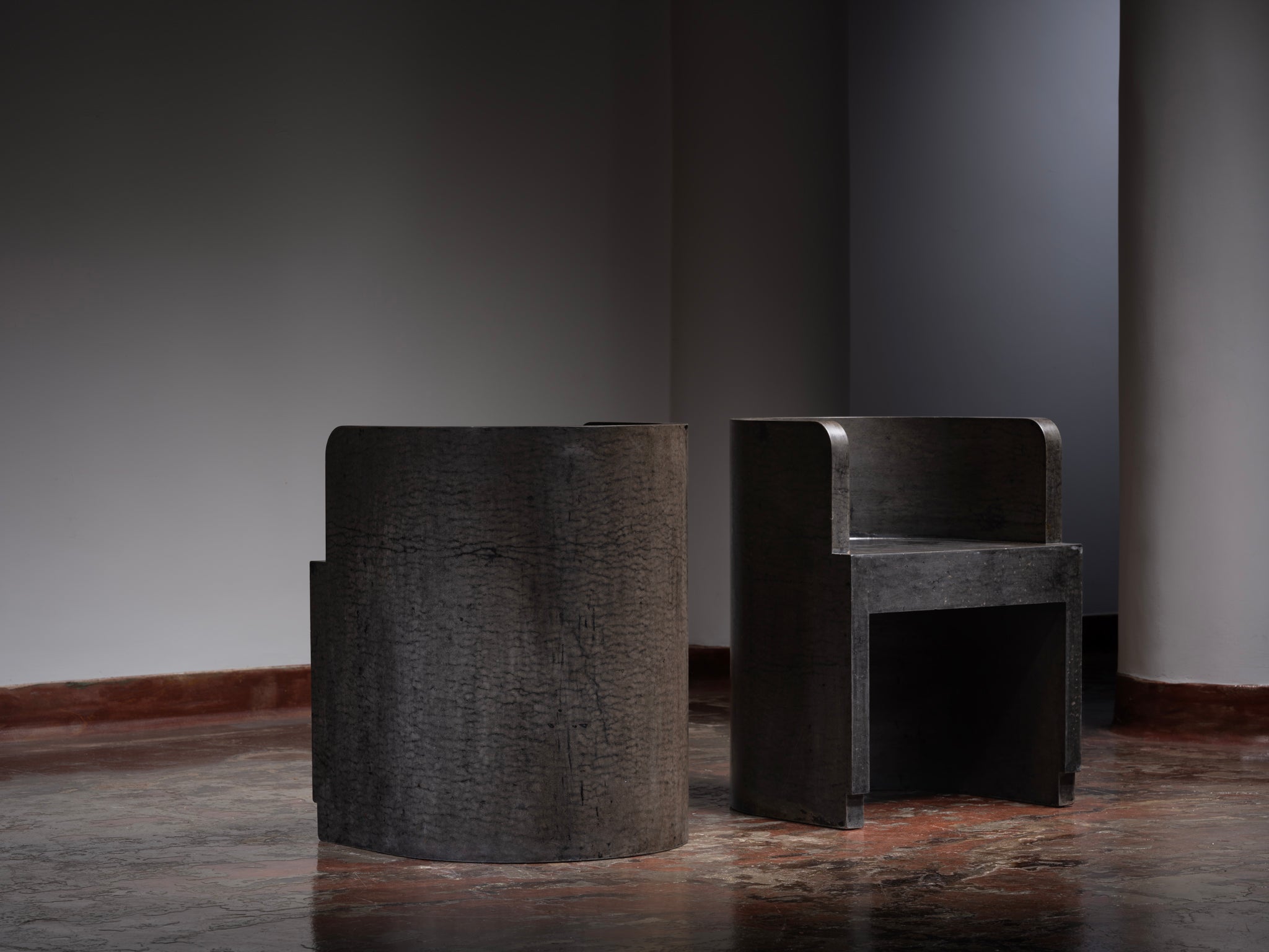 Giuseppe Pagano Pogatschnig & Gino Levi Montalcini for F.I.P. Curved Chairs in Black Buxus