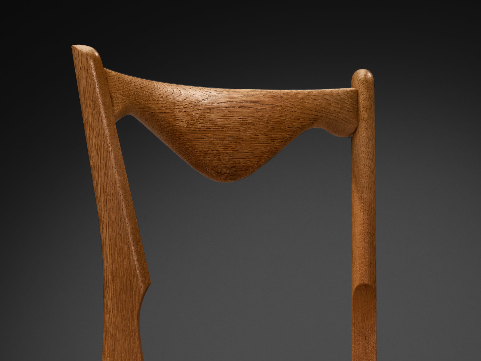 Guillerme & Chambron Set of Six 'Thibault' Dining Chairs in Solid Oak Seating Morentz