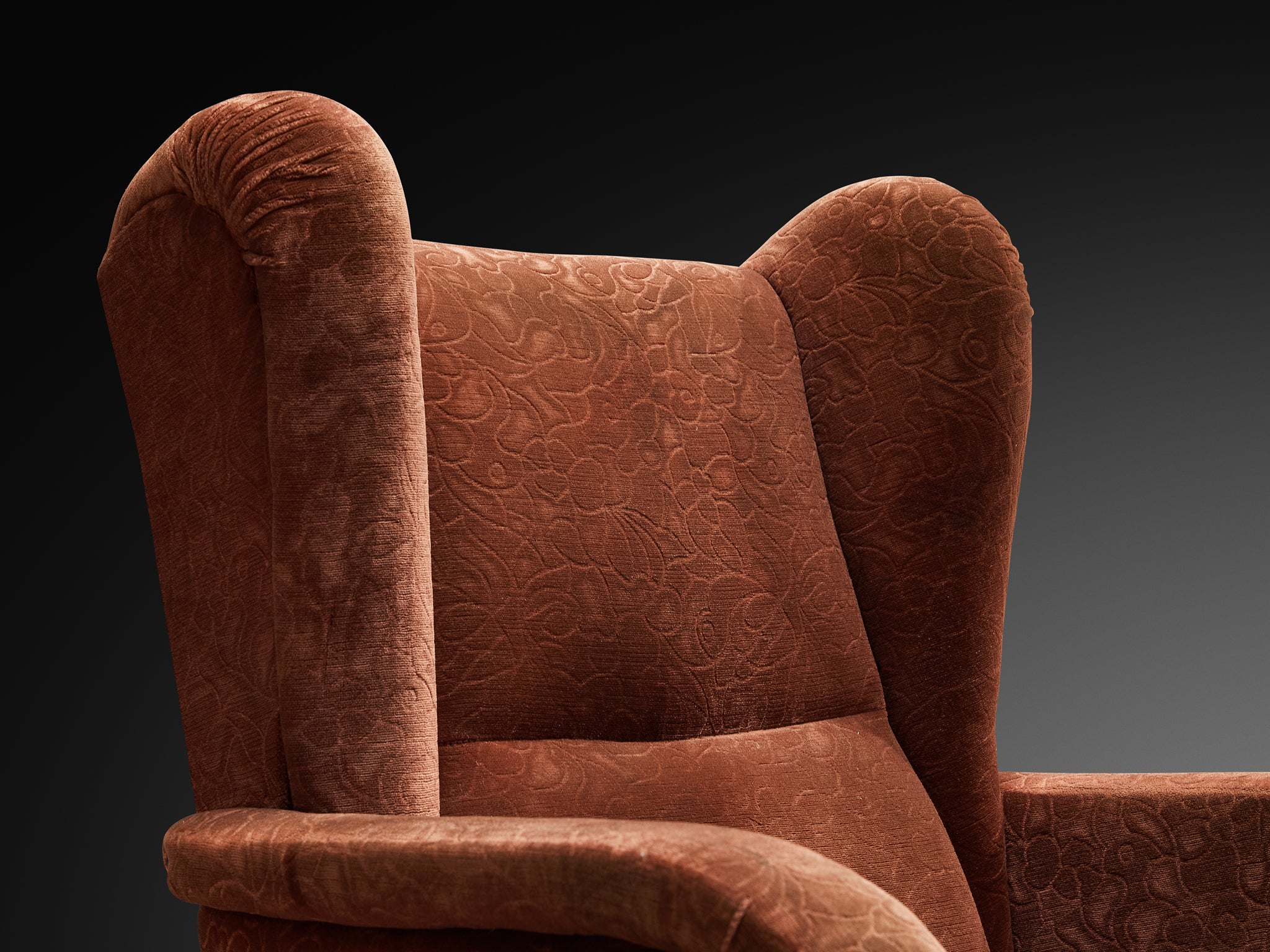 Lounge Chair in Walnut and Fabric 1950s Seating Morentz
