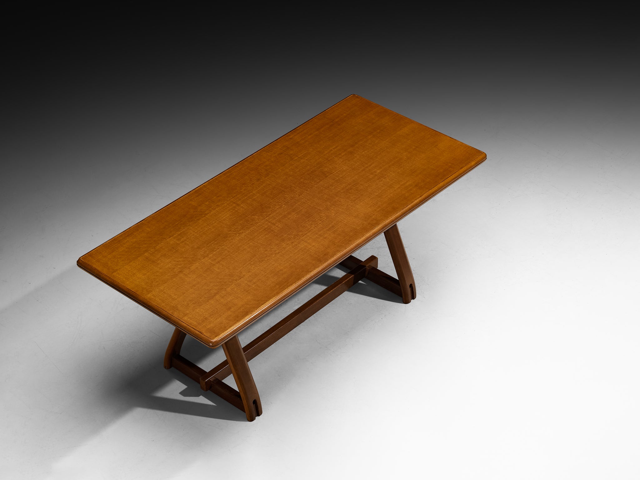 Postmodern Italian Dining Table in Walnut Tables Morentz