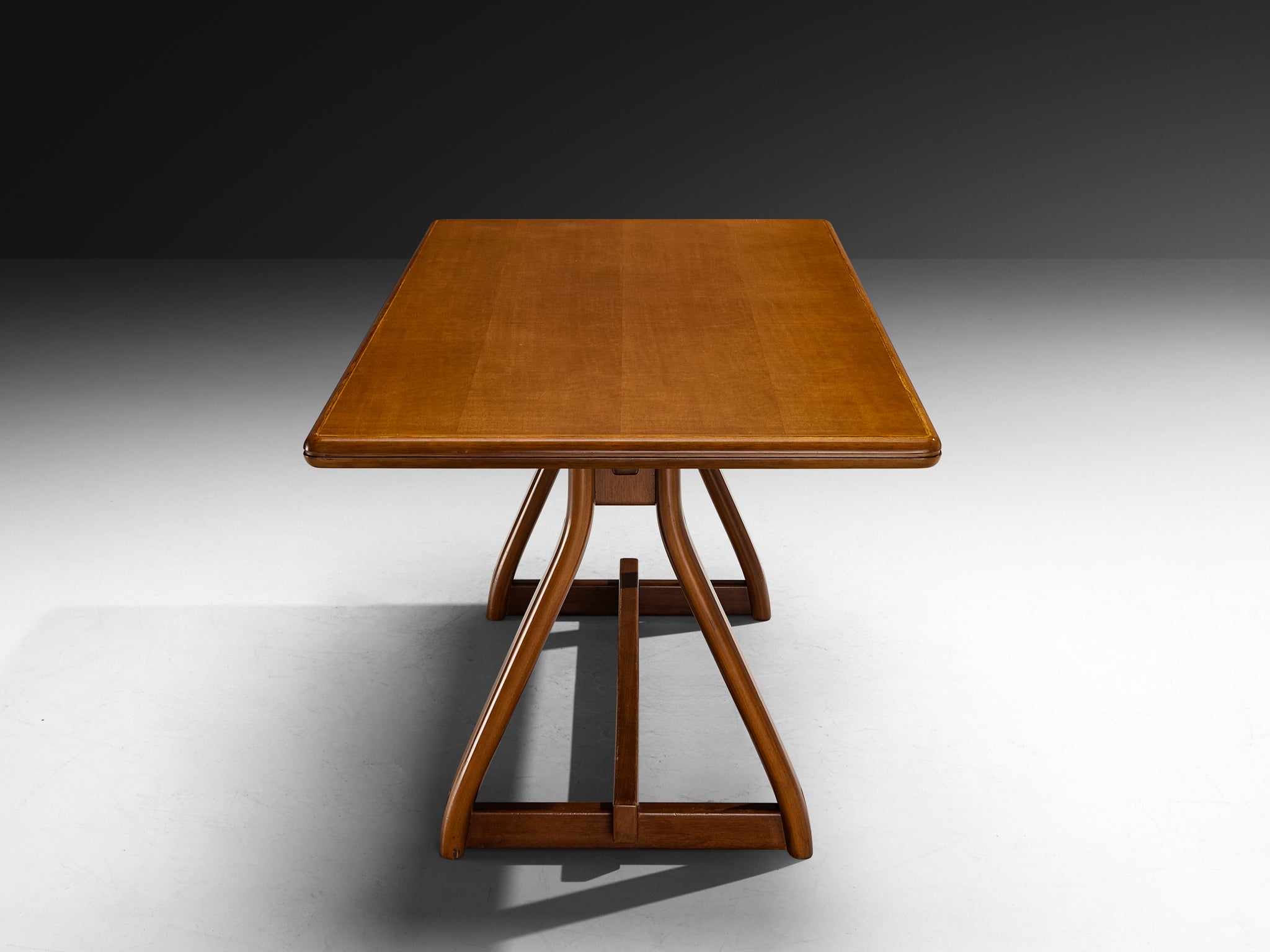 Postmodern Italian Dining Table in Walnut Tables Morentz