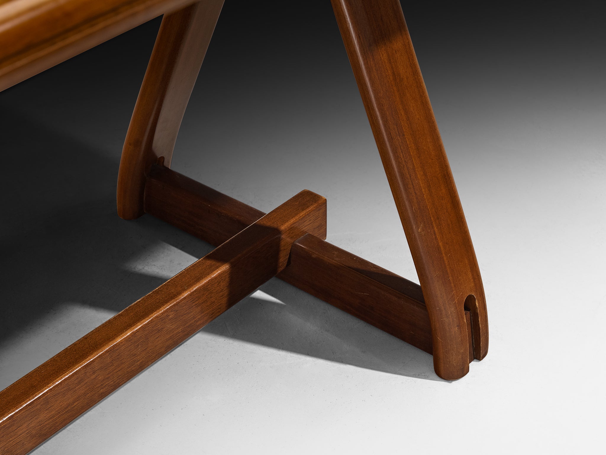 Postmodern Italian Dining Table in Walnut Tables Morentz