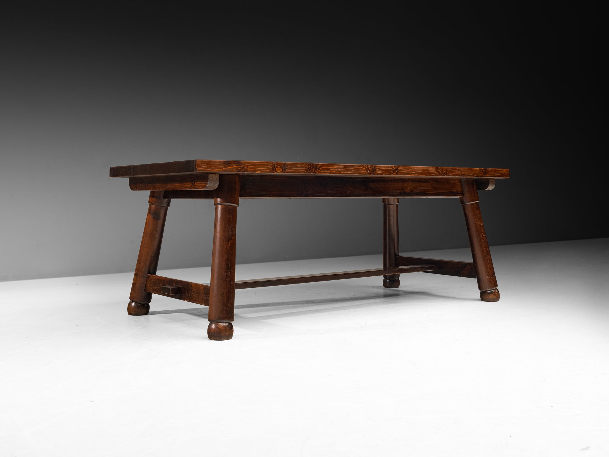 Georges Robert French Rustic Modern Dining Table in Pine Wood Tables Morentz