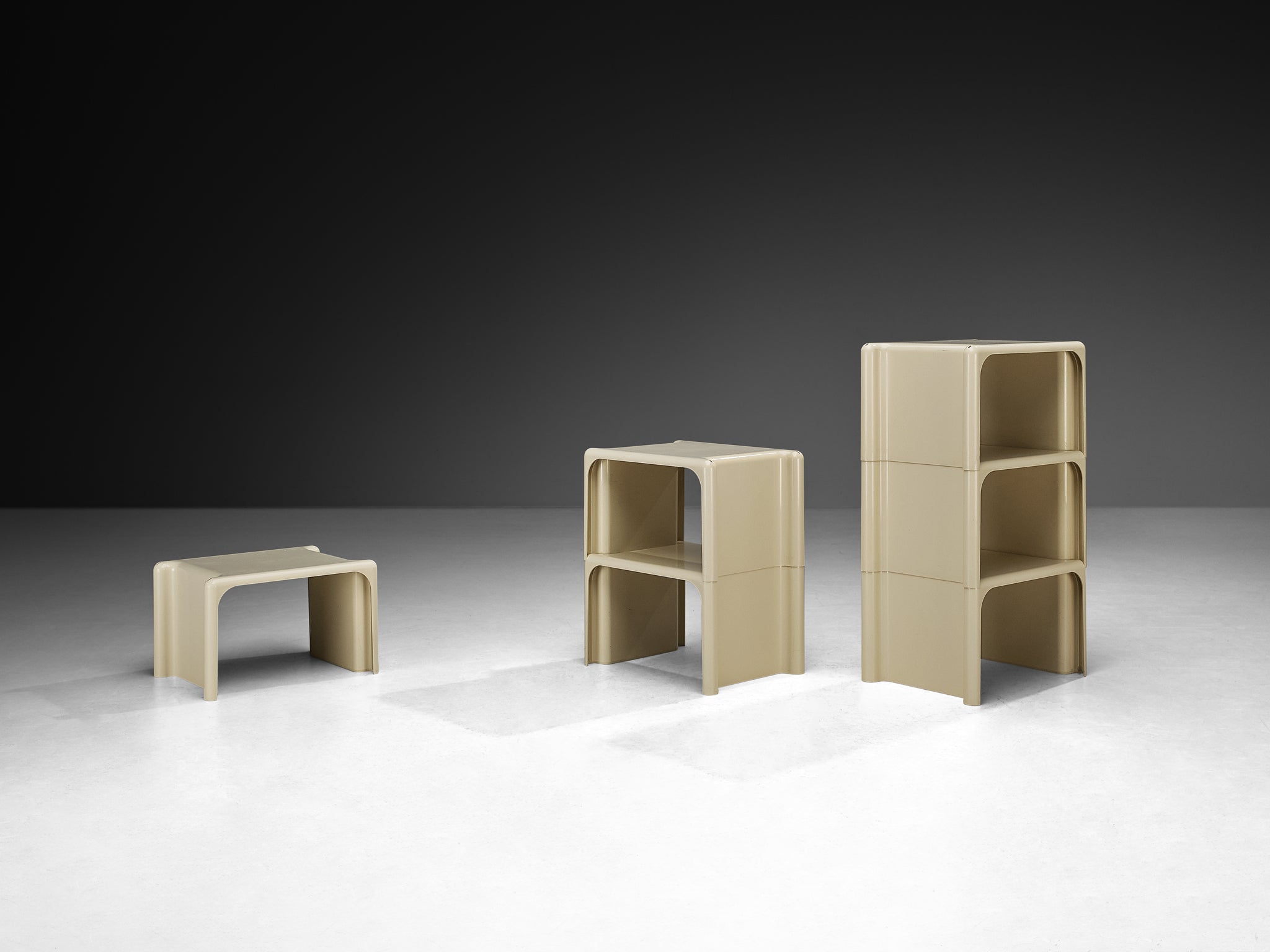 Giotto Stoppino for Elco Set of Six Stackable 'Scagno' Side Tables Tables Morentz