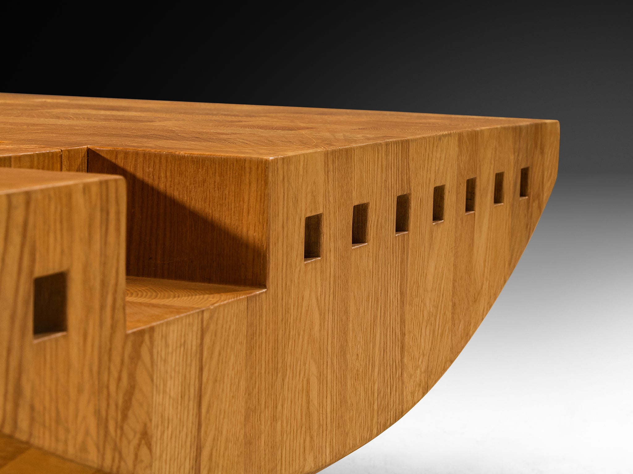Rare Giuseppe Rivadossi 'Blocco Galla' Coffee Table in Ash Tables Morentz