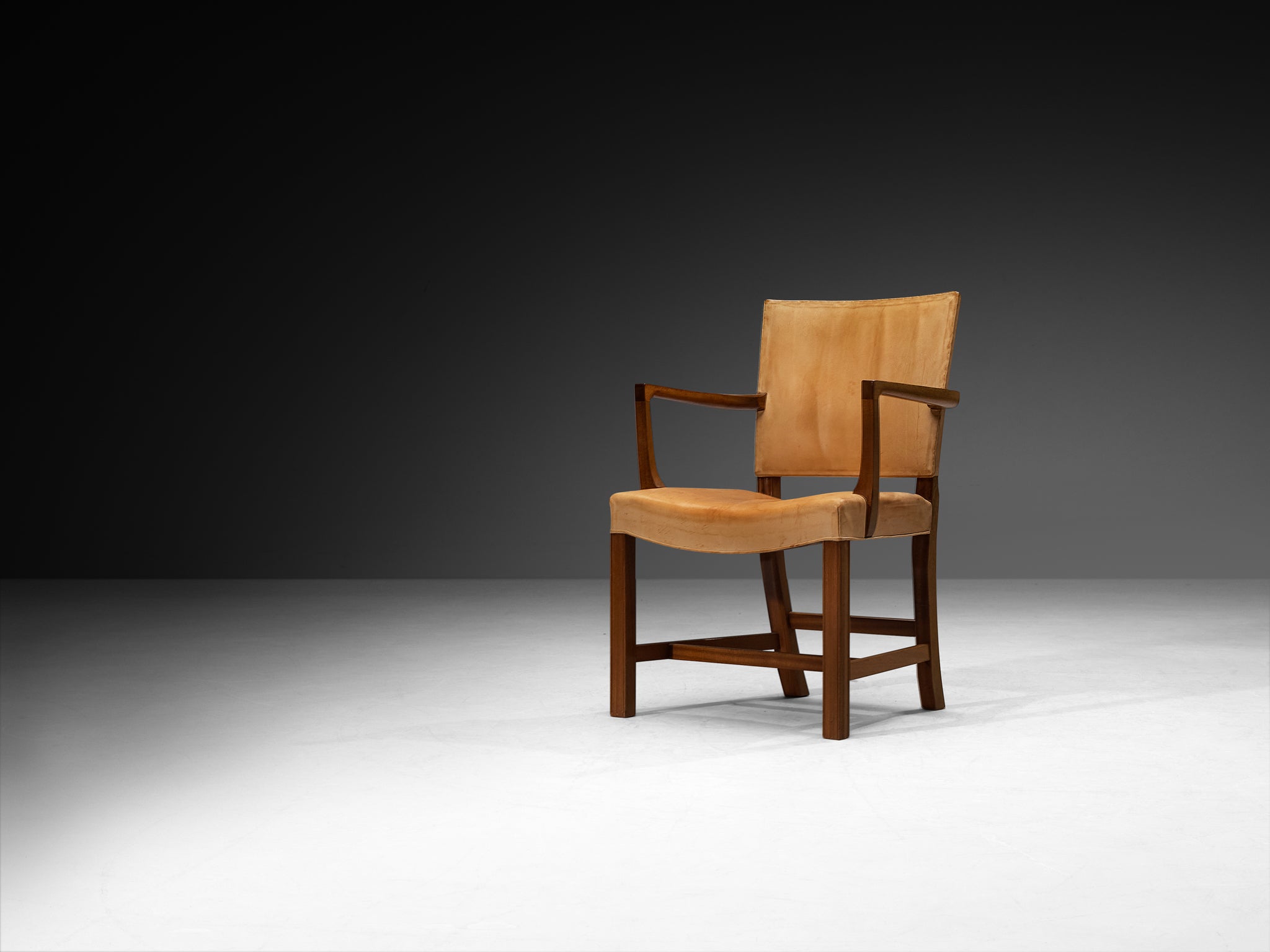 Kaare Klint for Rud. Rasmussens Snedkerier Set of Four '3758A' Armchairs in Mahogany and Leather Seating Morentz