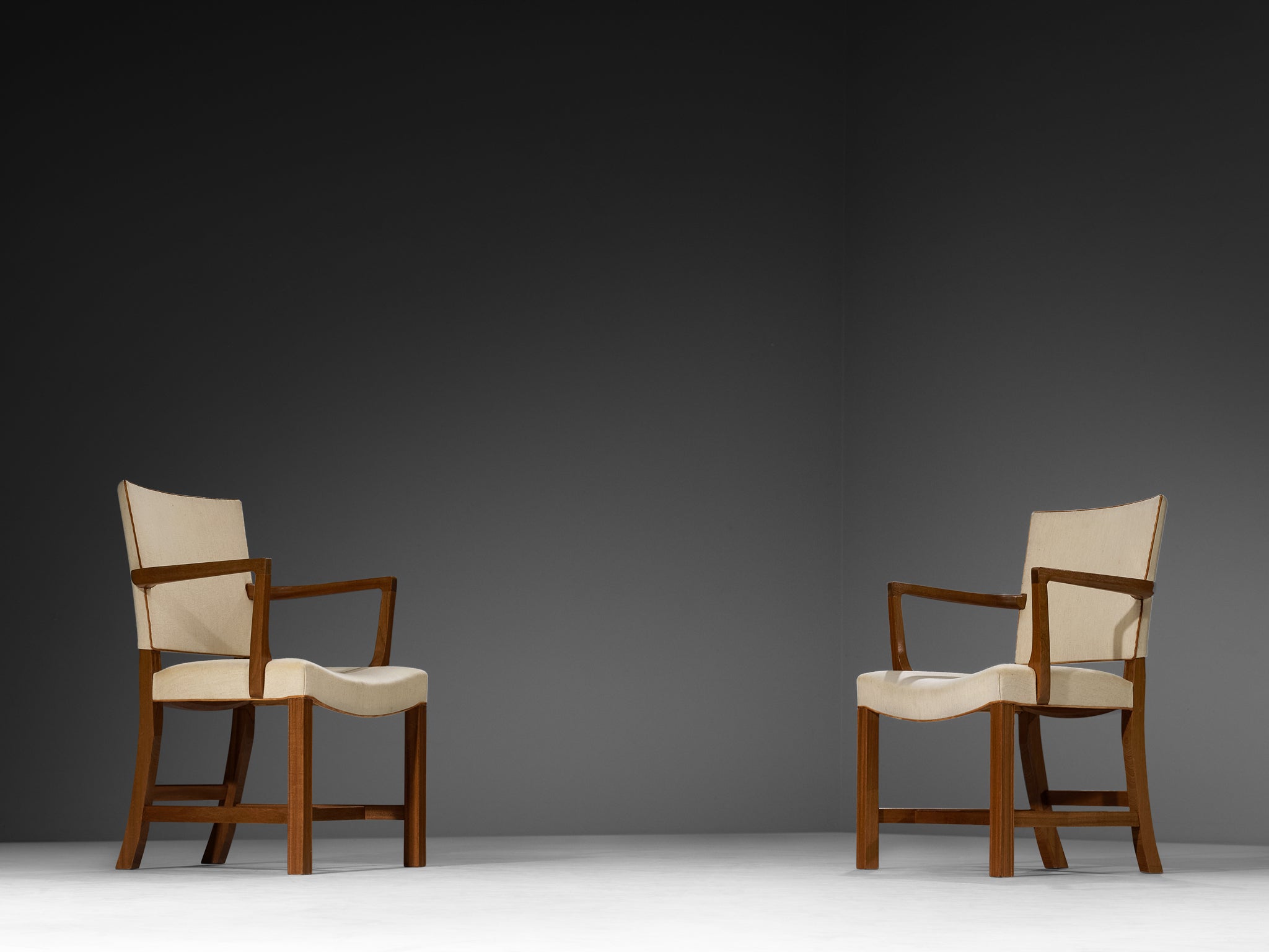 Kaare Klint for Rud. Rasmussens Snedkerier Set of Ten '3758A' Armchairs in Mahogany Seating Morentz