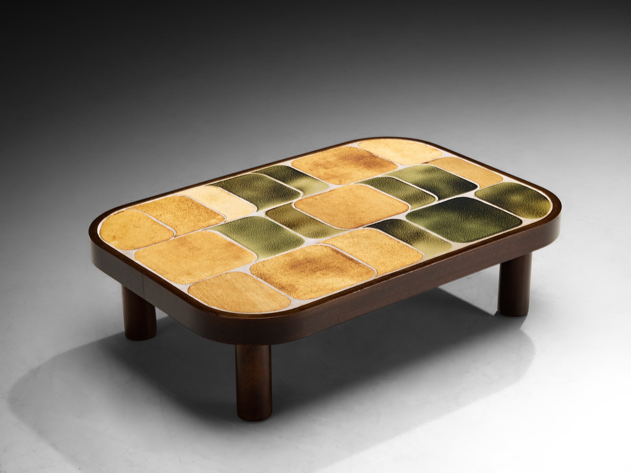 Roger Capron ‘Sou-Chong’ Coffee Table in Ceramic and Wood Tables Morentz