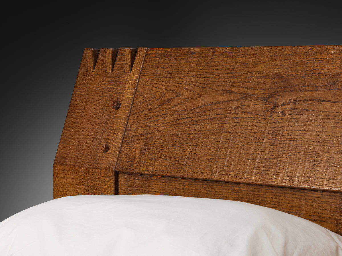 Giuseppe Rivadossi Double Bed with Matching Nightstands in Oak 140cm/55in More Furniture and Collectibles Morentz