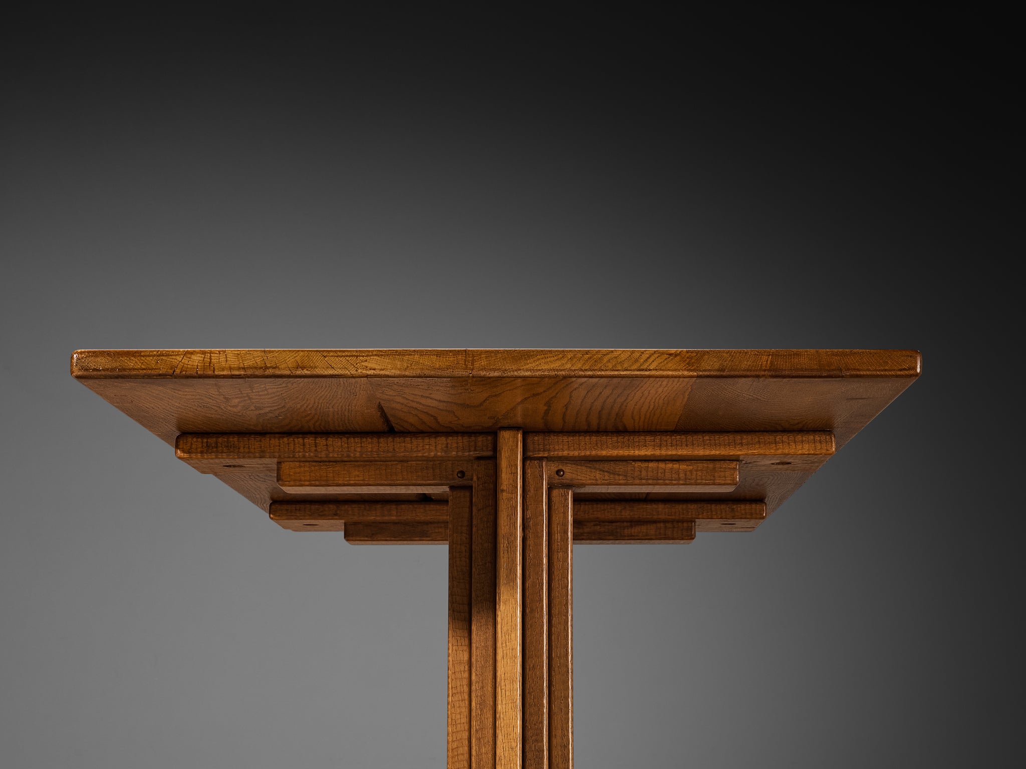 Giuseppe Rivadossi for Officina Rivadossi Trestle Dining Table in Oak Tables Morentz