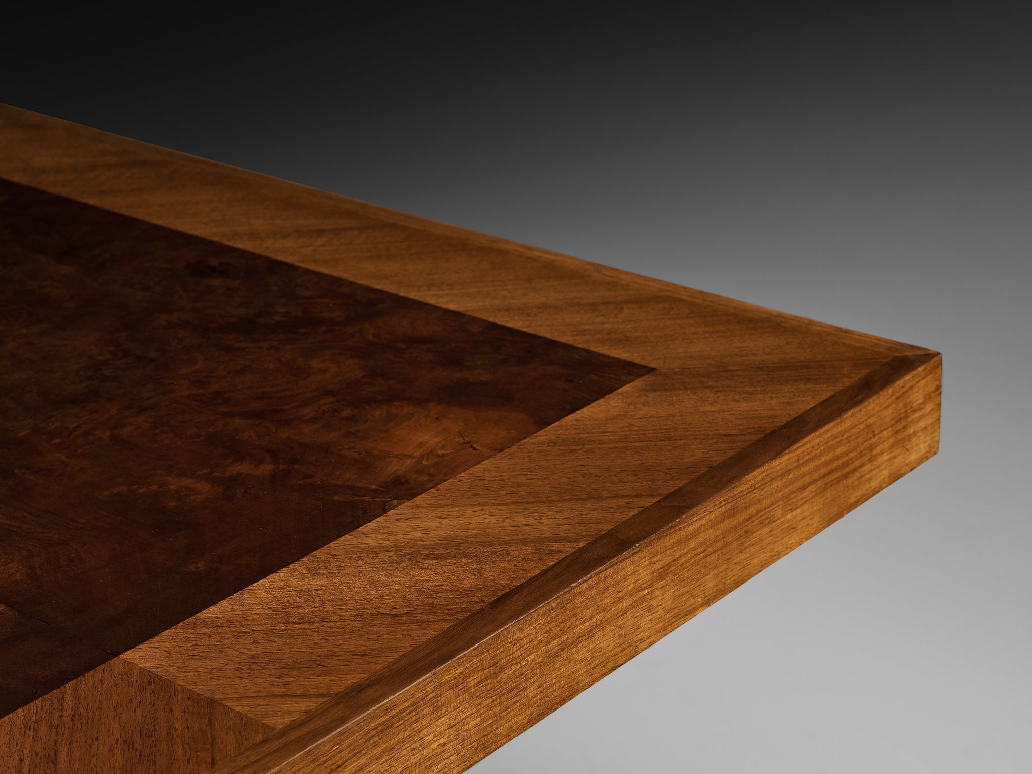 European Art Deco 1930s Dining Table in Walnut Burl Tables Morentz