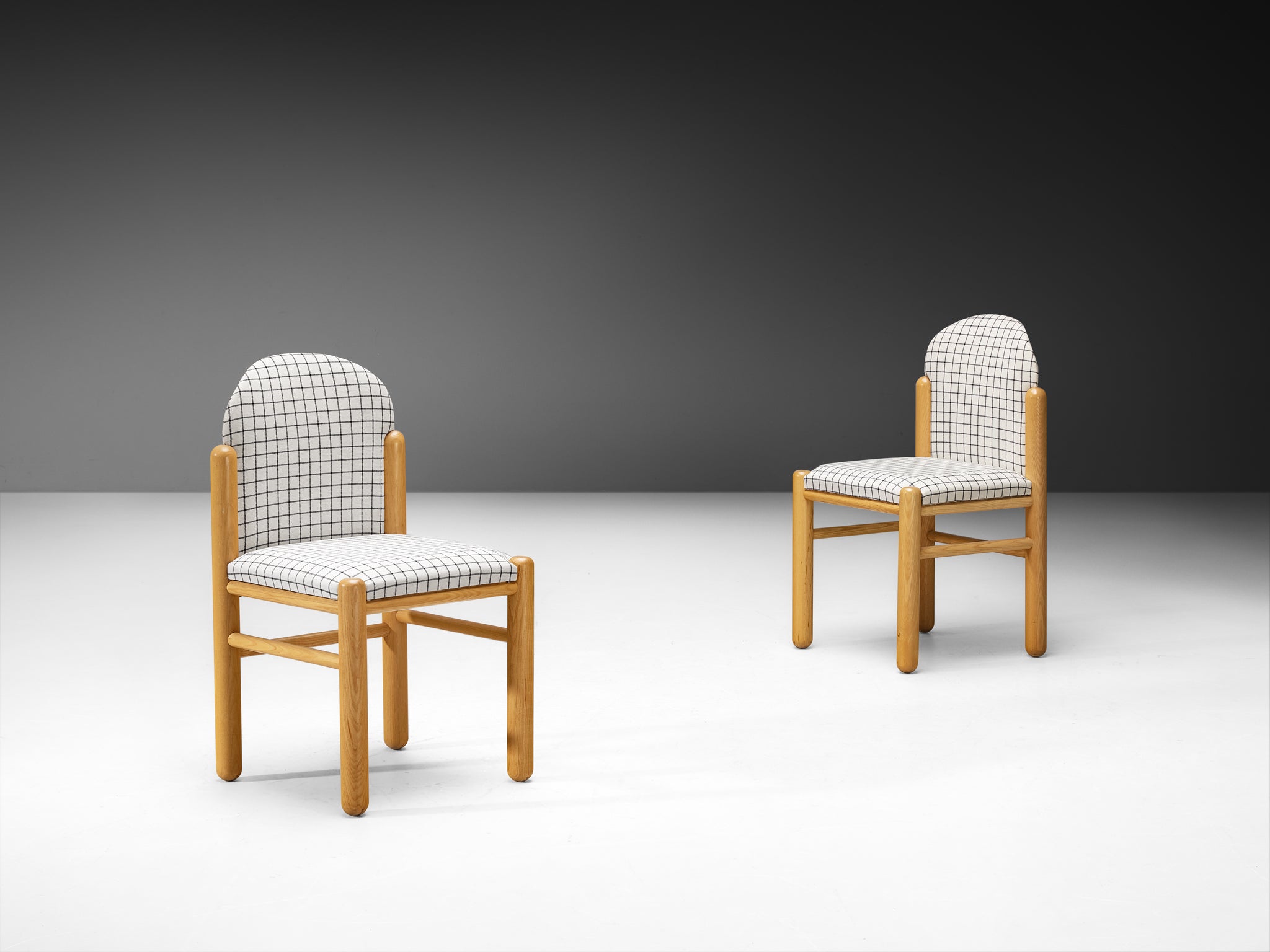 Set of Four 1960s Italian Dining Chairs in Ash Seating Morentz