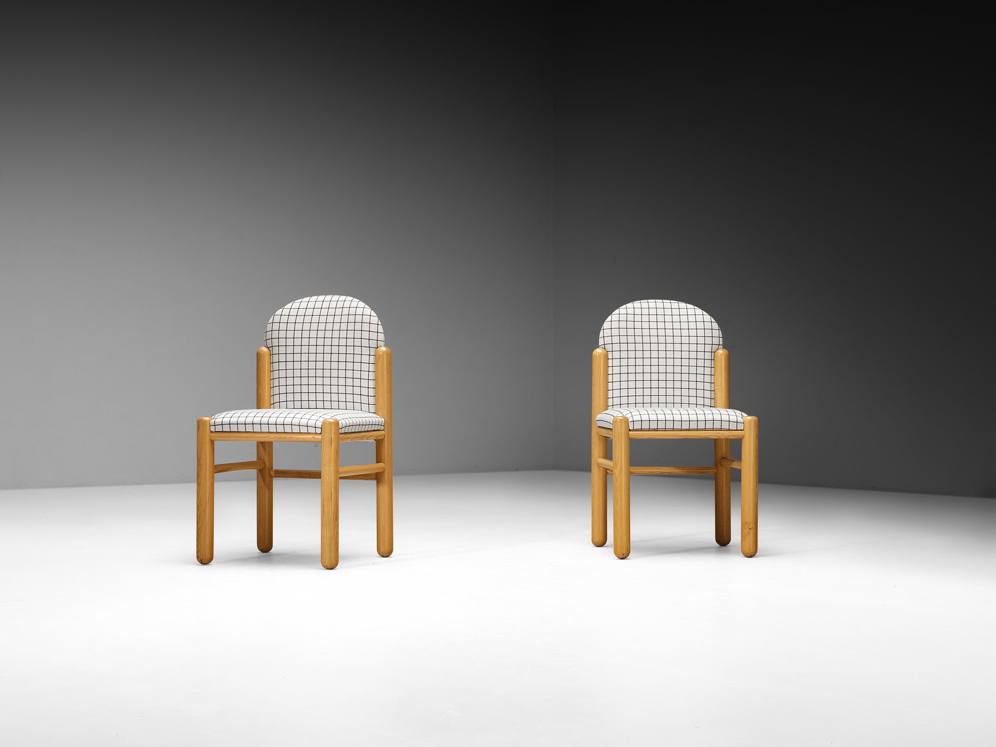 Set of Four 1960s Italian Dining Chairs in Ash Seating Morentz