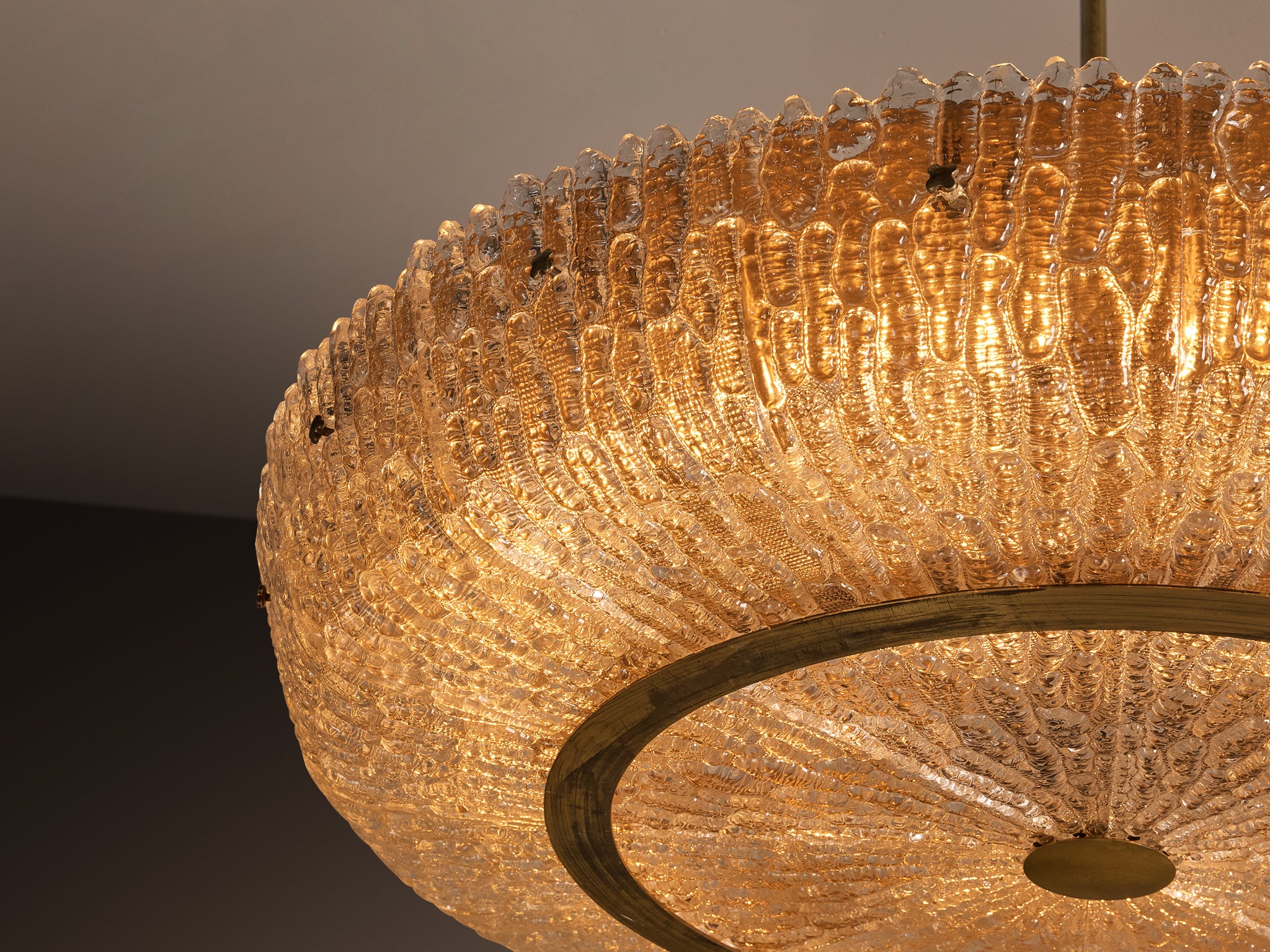 Exceptionally Large-Scaled Carl Fagerlund for Orrefors Glass Chandelier Lighting Morentz