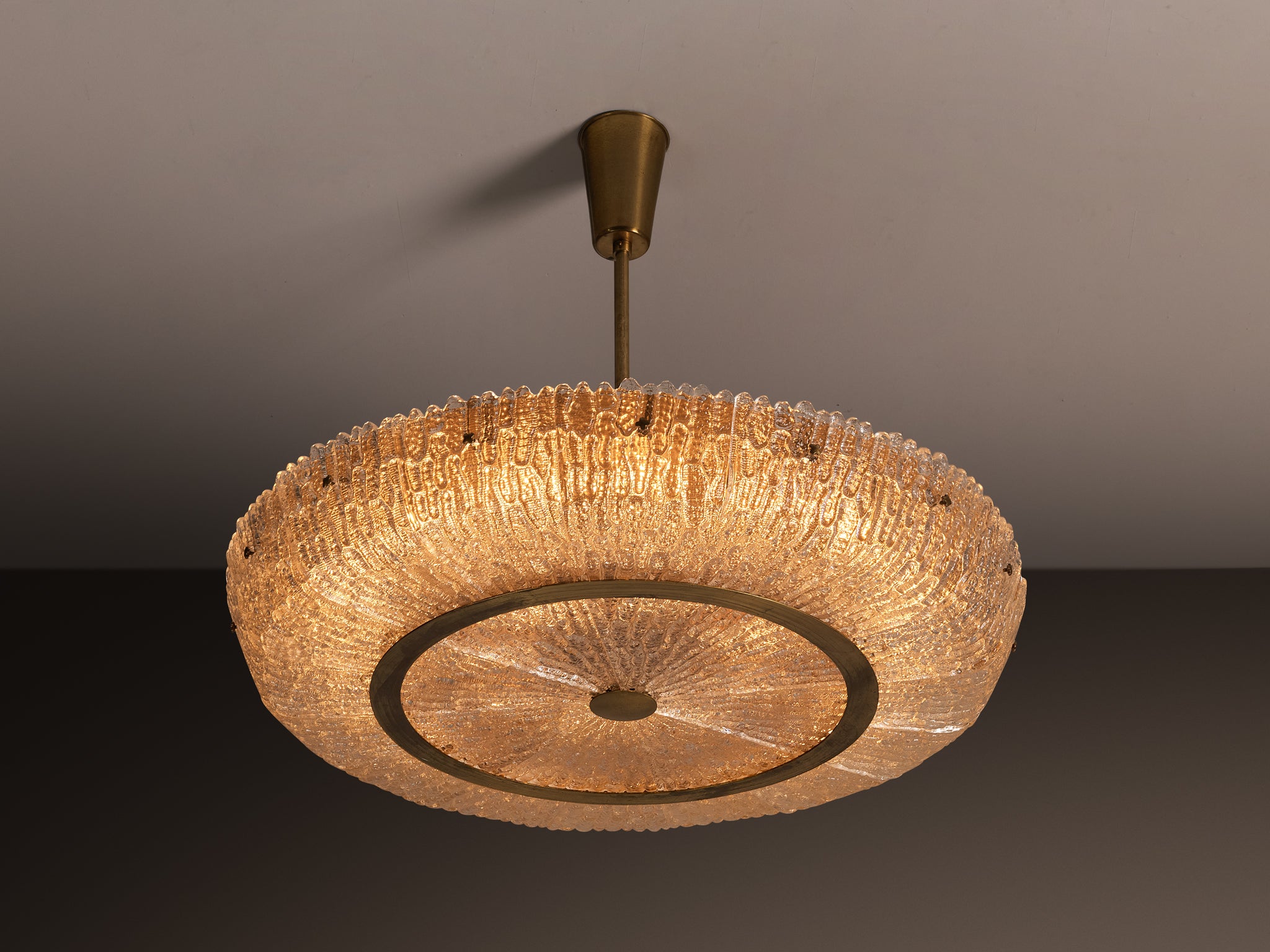 Exceptionally Large-Scaled Carl Fagerlund for Orrefors Glass Chandelier Lighting Morentz