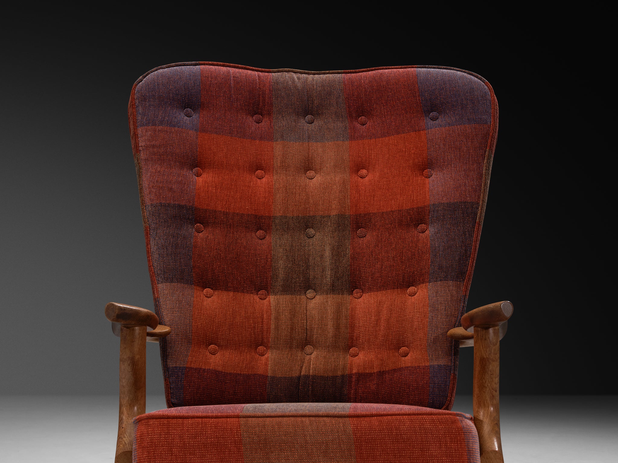 Guillerme & Chambron Pair of 'Grand Repos' Lounge Chairs in Solid Oak Seating Morentz