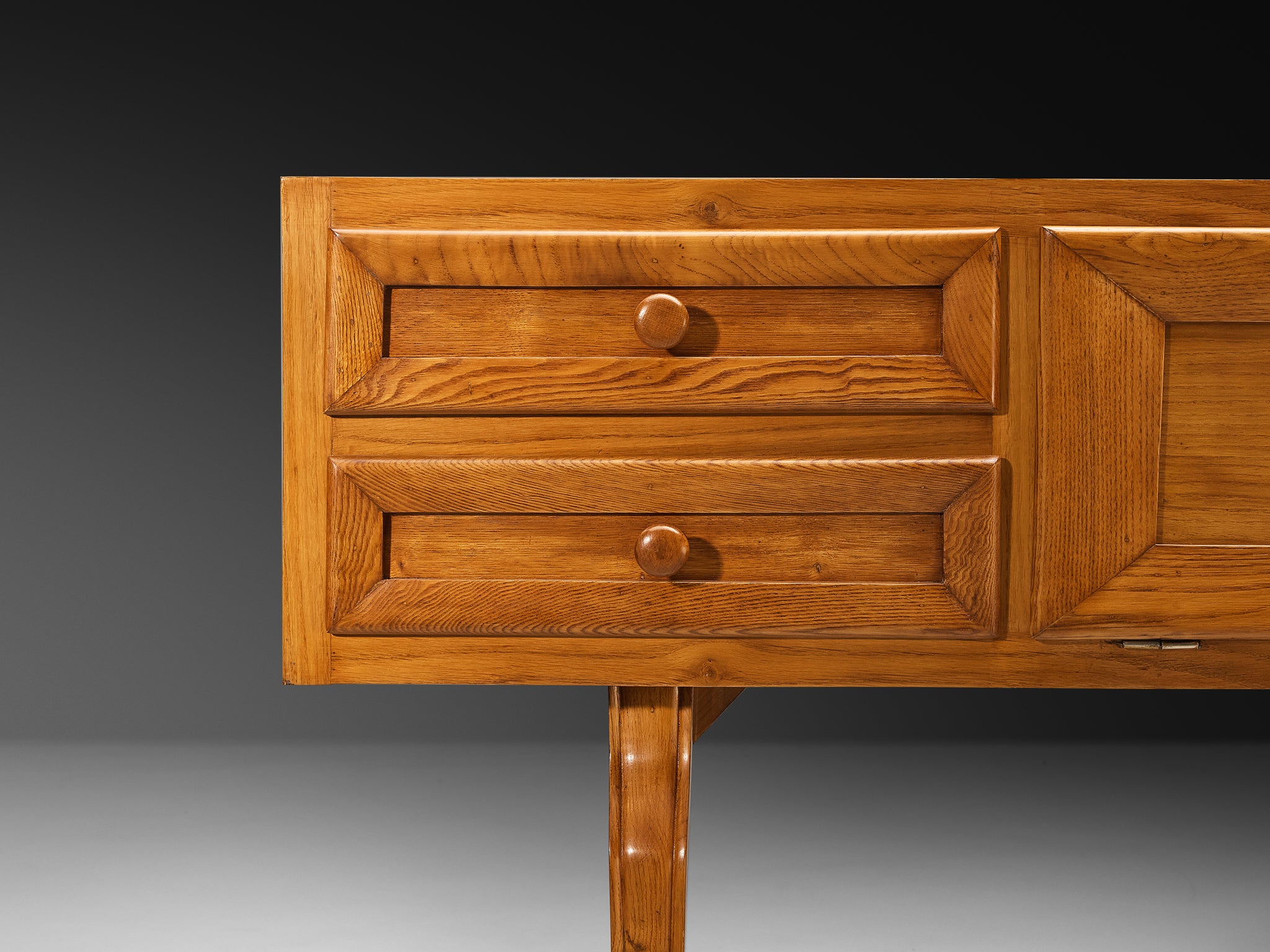1940s Italian Mid-Century Modern High Cabinet in Chestnut Case pieces and storage cabinets Morentz