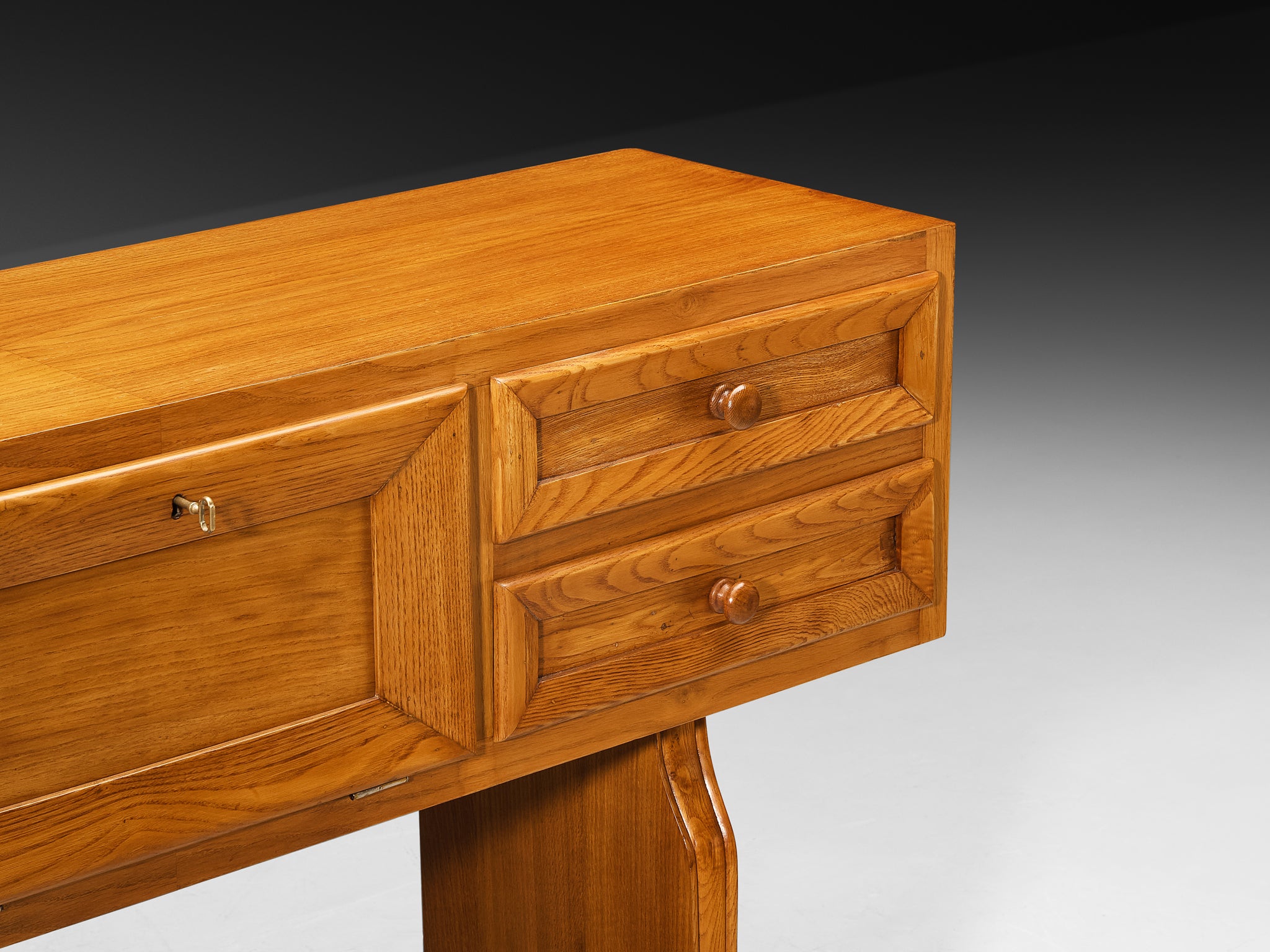 1940s Italian Mid-Century Modern High Cabinet in Chestnut Case pieces and storage cabinets Morentz