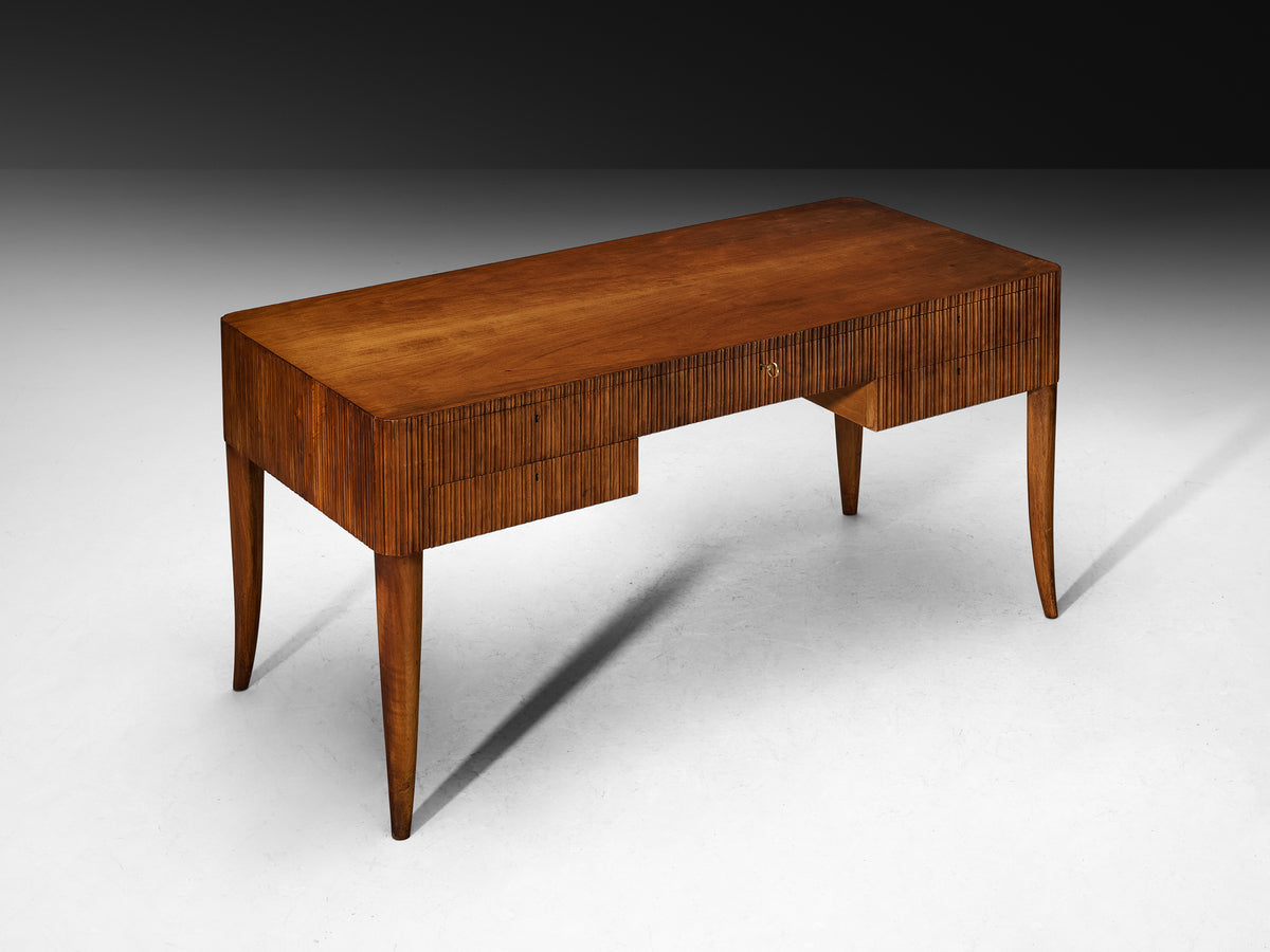 Paolo Buffa for Galdino Maspero Writing Desk in Walnut Tables Morentz