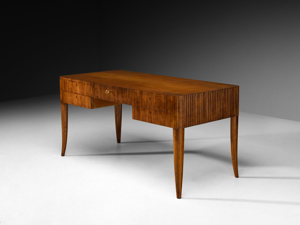 Paolo Buffa for Galdino Maspero Writing Desk in Walnut Tables Morentz