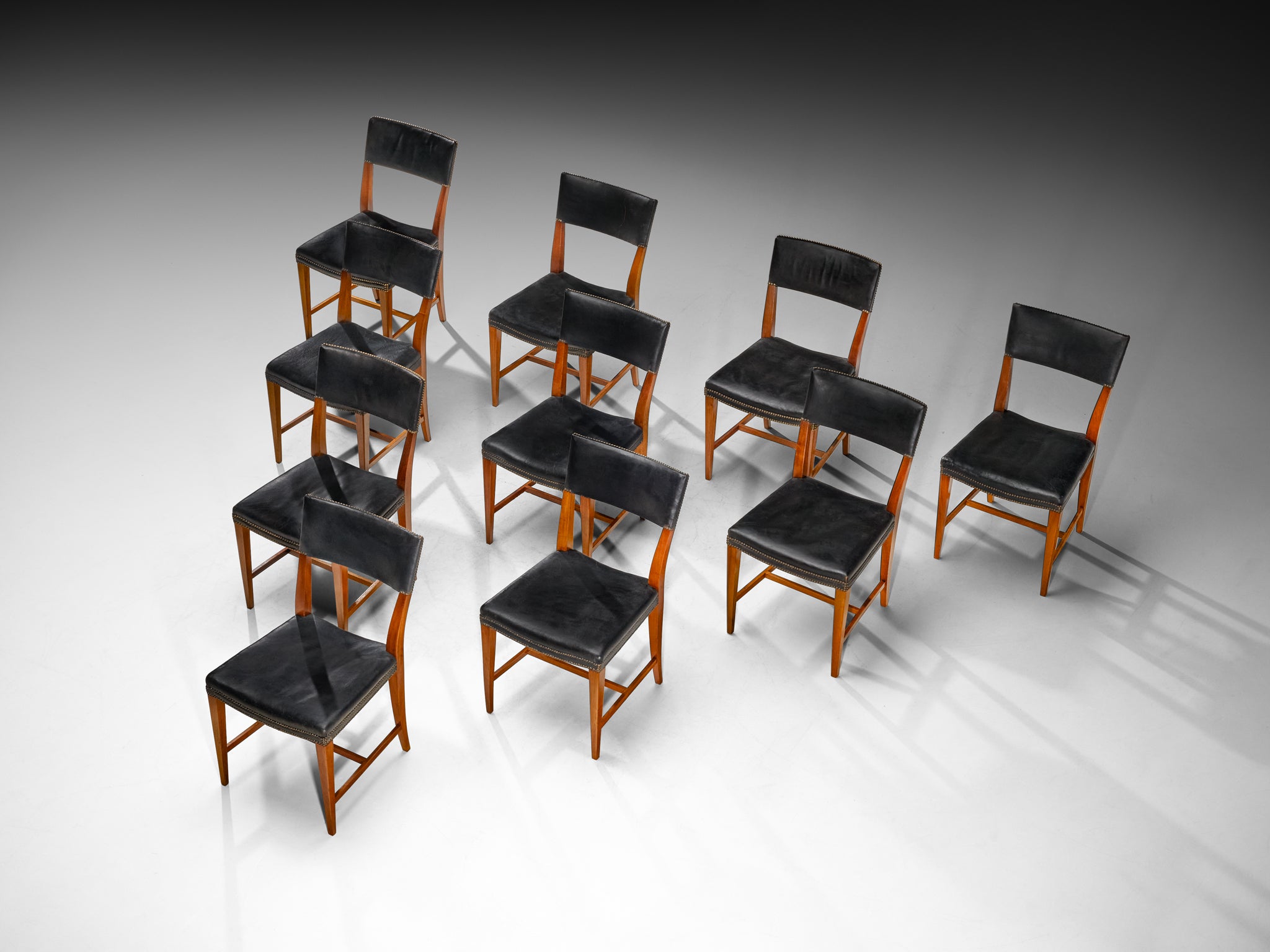 Early Josef Frank for Svenskt Tenn '695' Dining Chairs in Walnut Seating Morentz