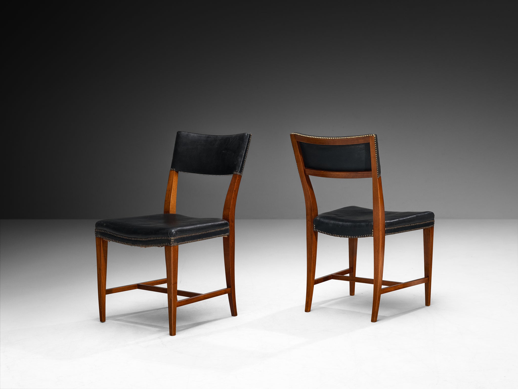 Early Josef Frank for Svenskt Tenn '695' Dining Chairs in Walnut Seating Morentz