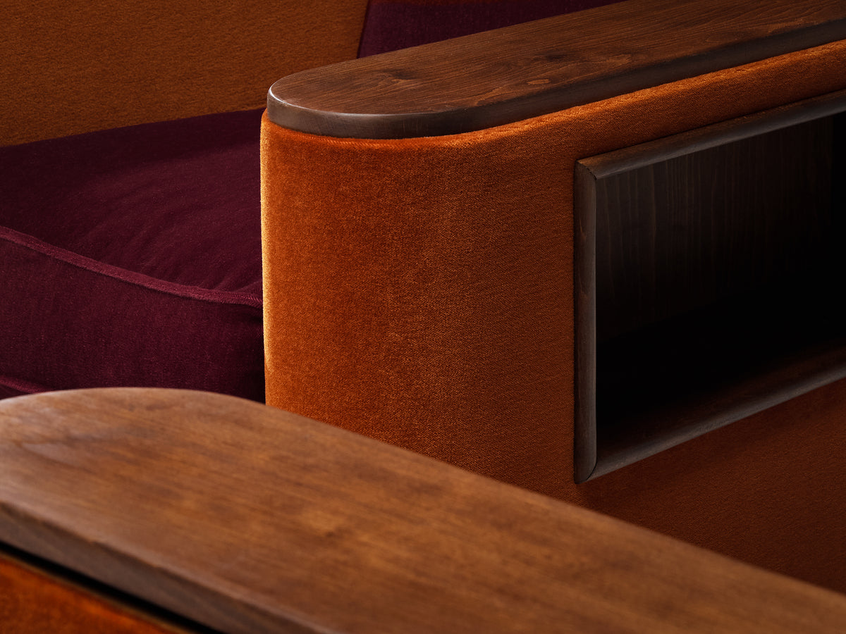 Rare Jean Pascaud Pair of Lounge Chairs with Compartments in Pierre Frey Mohair Seating Morentz