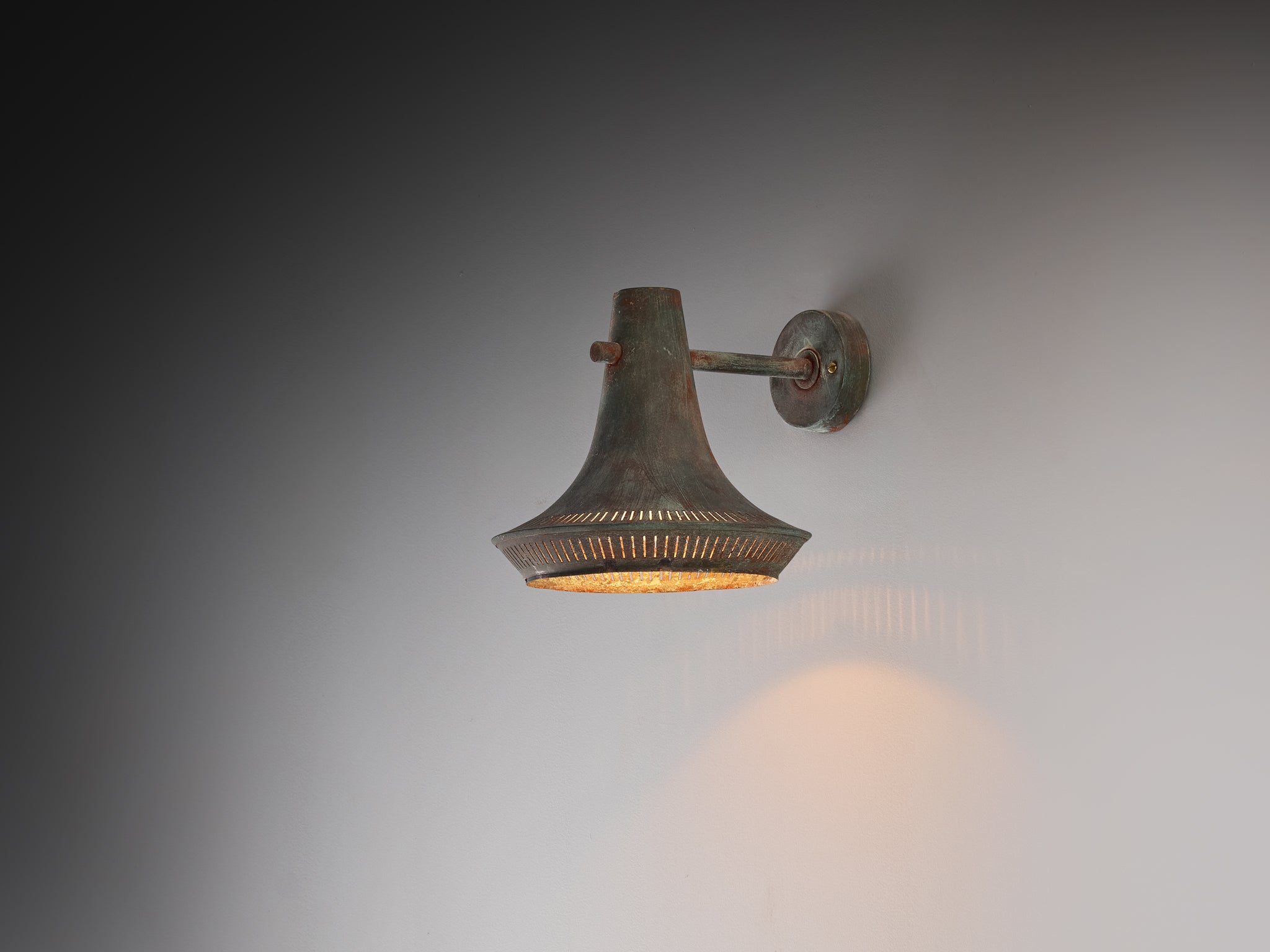 Scandinavian Wall Light in Patinated Copper Lighting Morentz