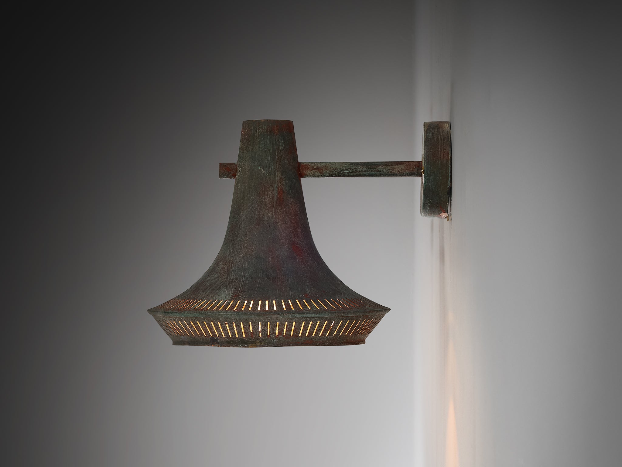 Scandinavian Wall Light in Patinated Copper Lighting Morentz