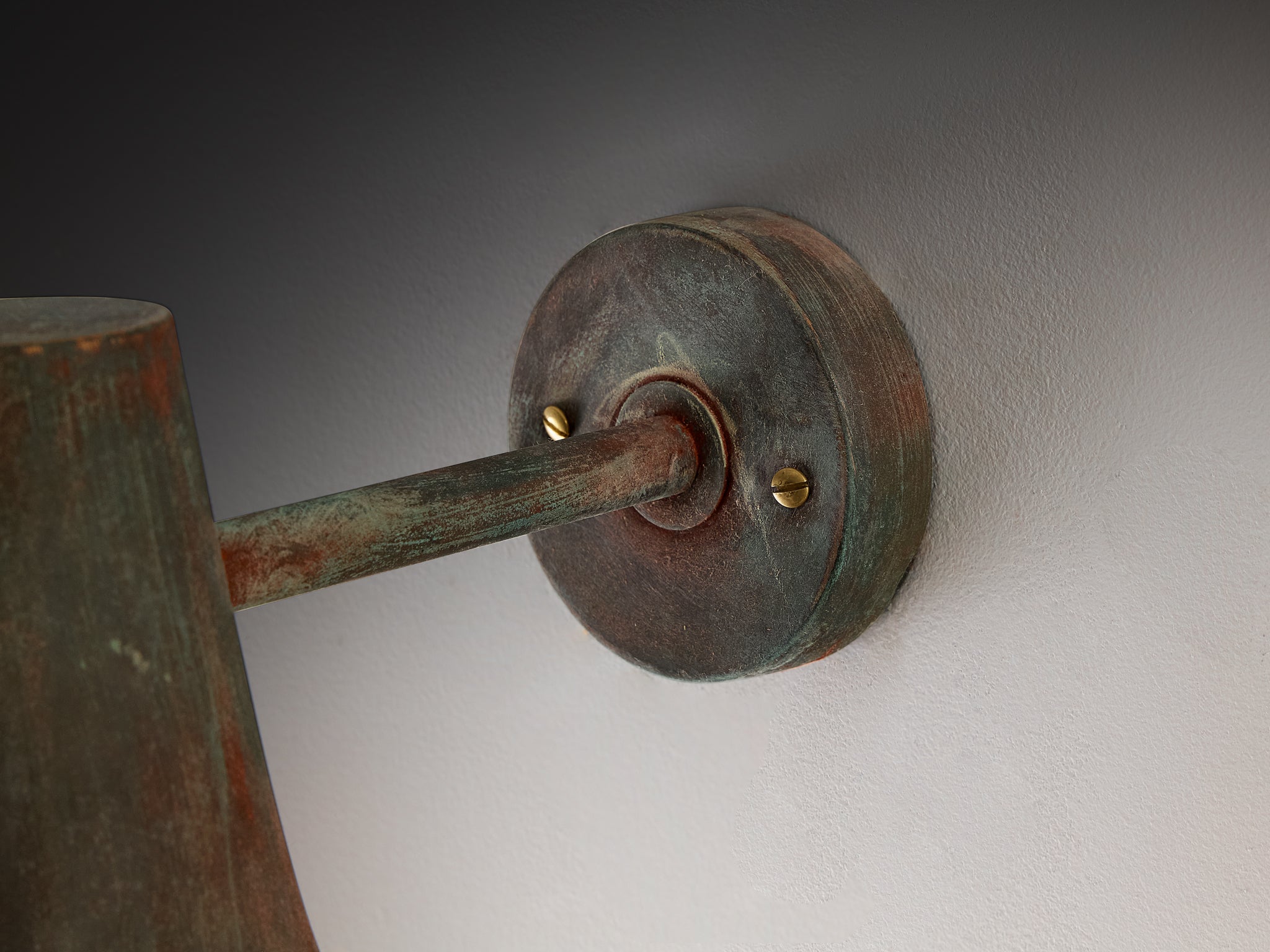 Scandinavian Wall Light in Patinated Copper Lighting Morentz