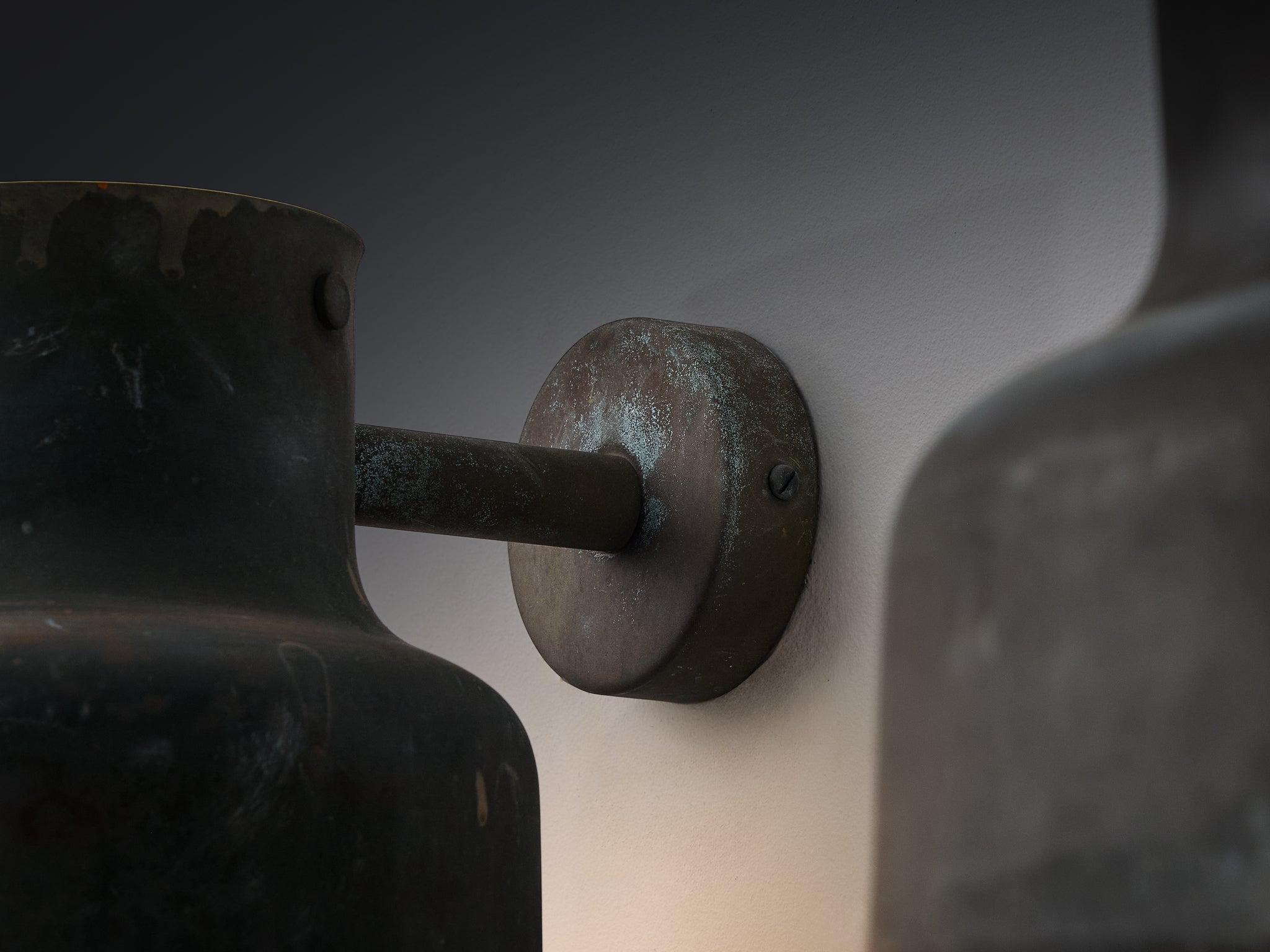 Anders Pehrson for Ateljé Lyktan Bumling Utomhus Pair of Wall Lights in Copper Lighting Morentz