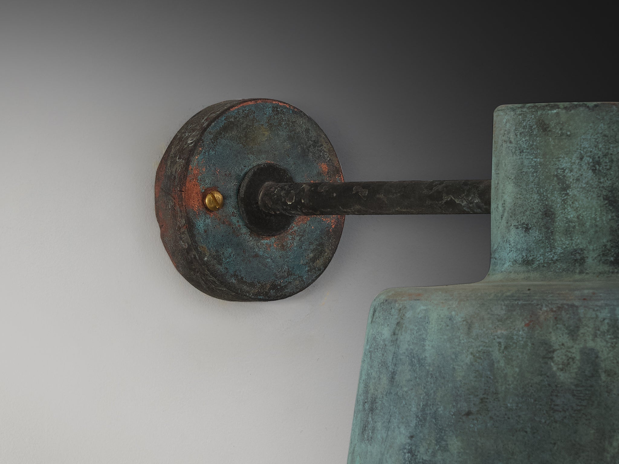 Hans Bergström for Ateljé Lyktan Wall Lights in Patinated Copper Lighting Morentz