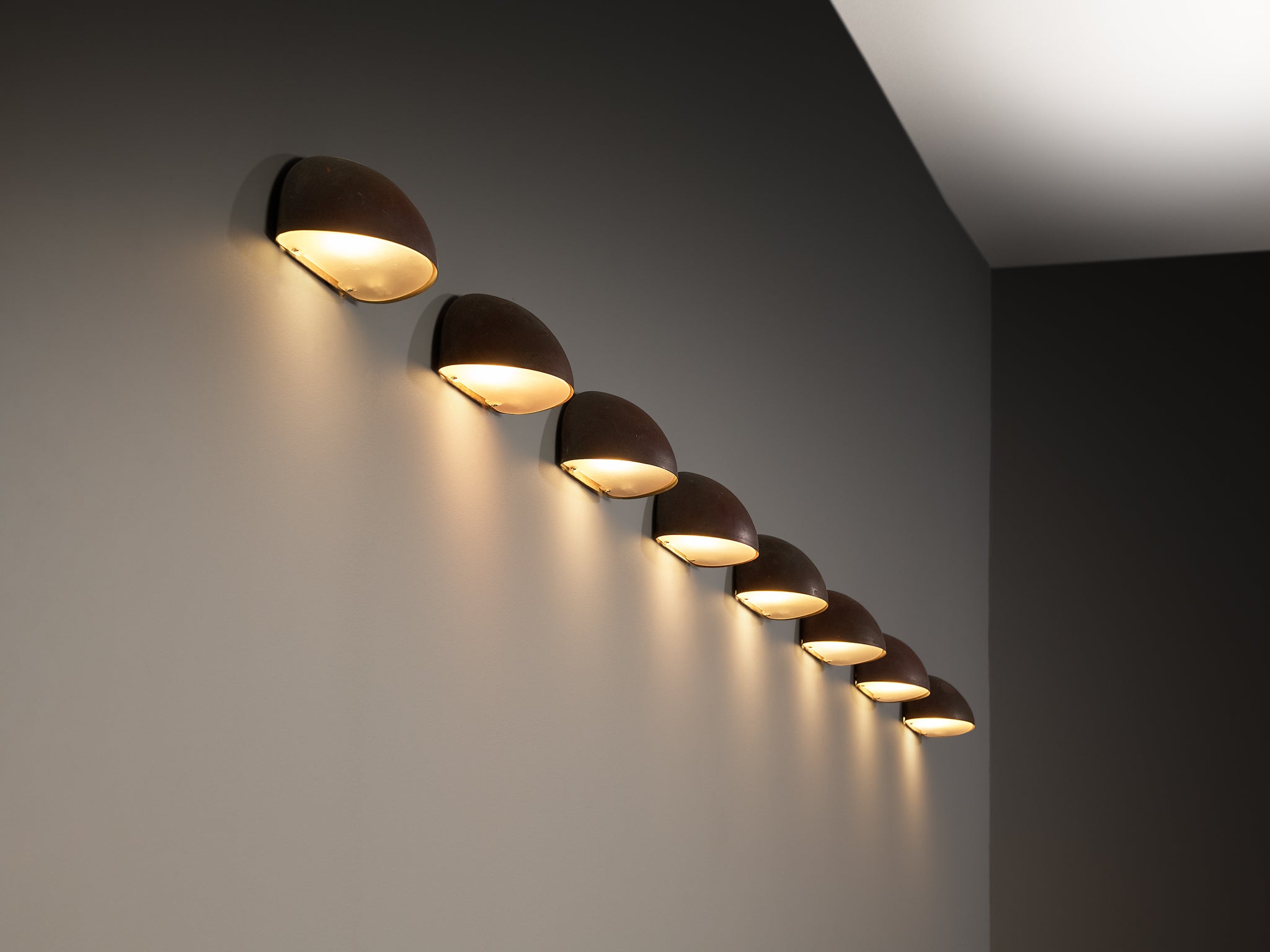 Scandinavian Modern Dome Shaped Wall Lights in Copper Lighting Morentz
