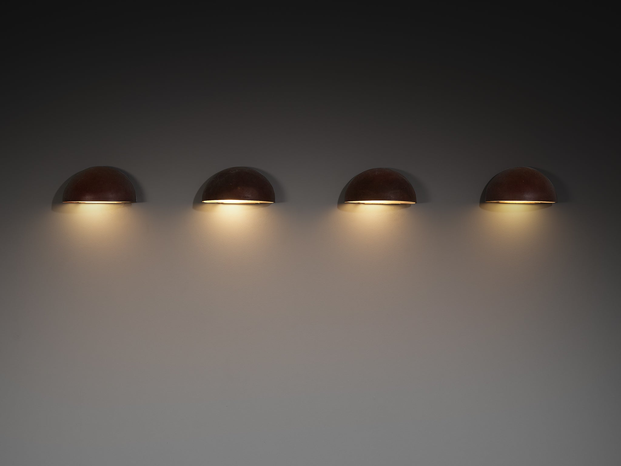 Scandinavian Modern Dome Shaped Wall Lights in Copper Lighting Morentz