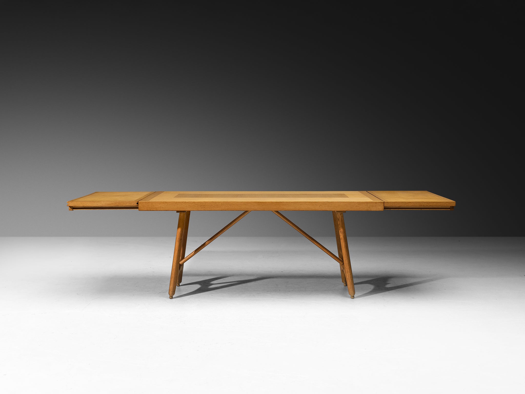 Guillerme & Chambron Extendable Dining Table in Solid Oak Tables Morentz