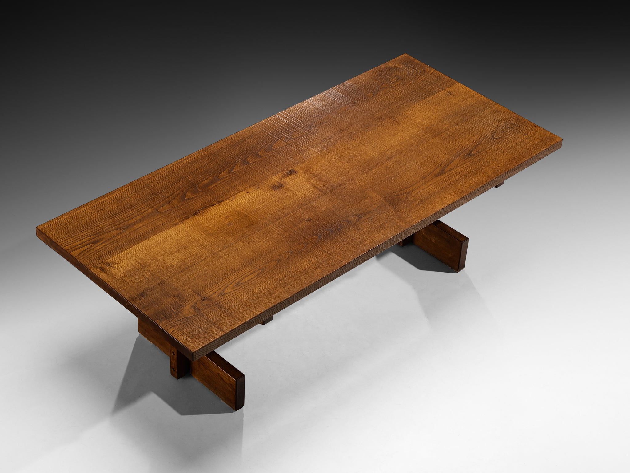 Giuseppe Rivadossi for Officina Rivadossi Trestle Dining Table in Chestnut Tables Morentz