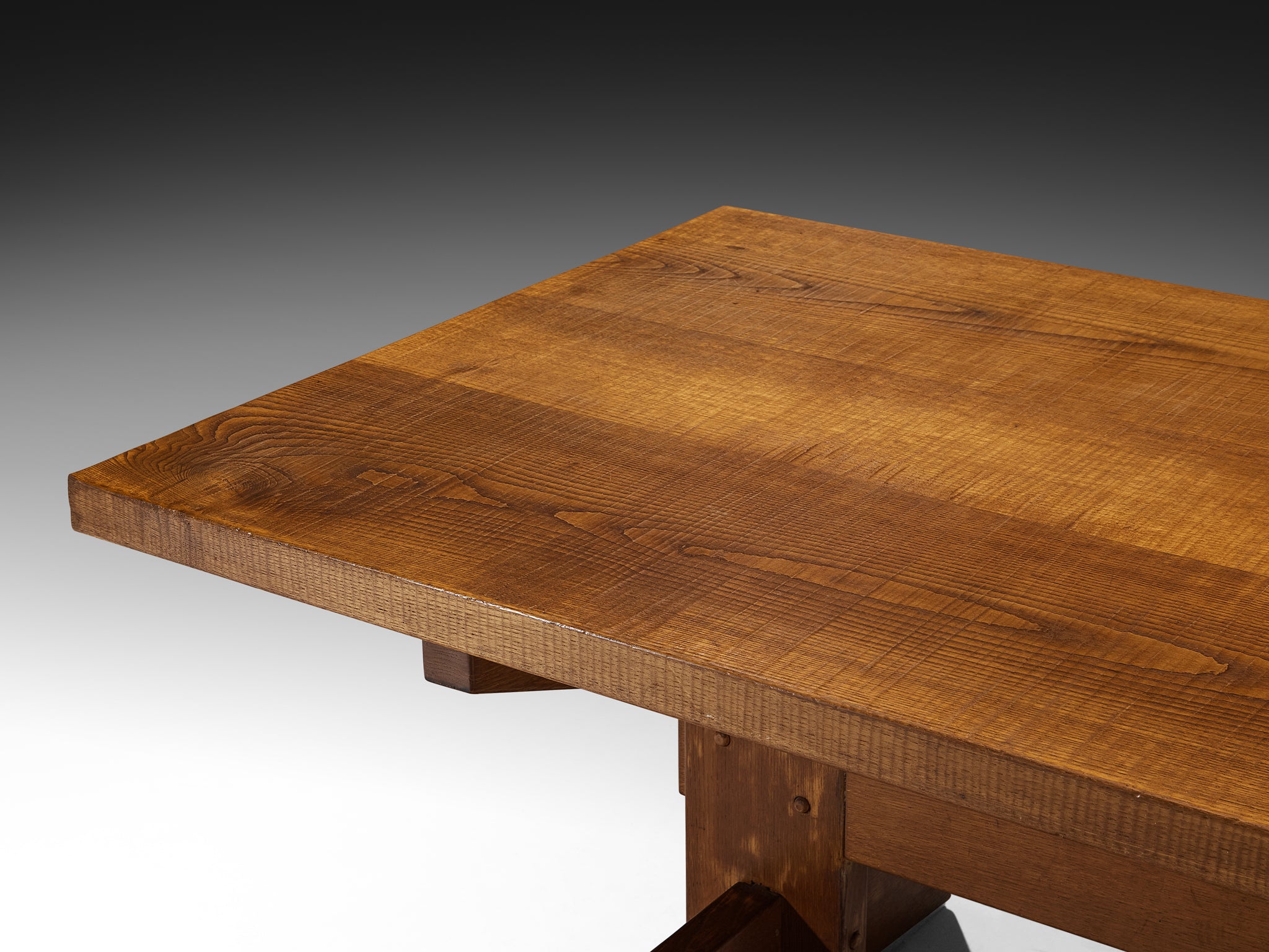 Giuseppe Rivadossi for Officina Rivadossi Trestle Dining Table in Chestnut Tables Morentz