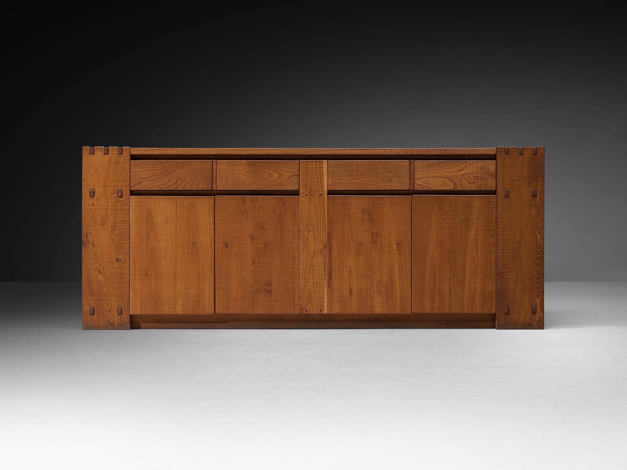 Giuseppe Rivadossi Hand-Carved Sideboard in Oak Case pieces and storage cabinets Morentz